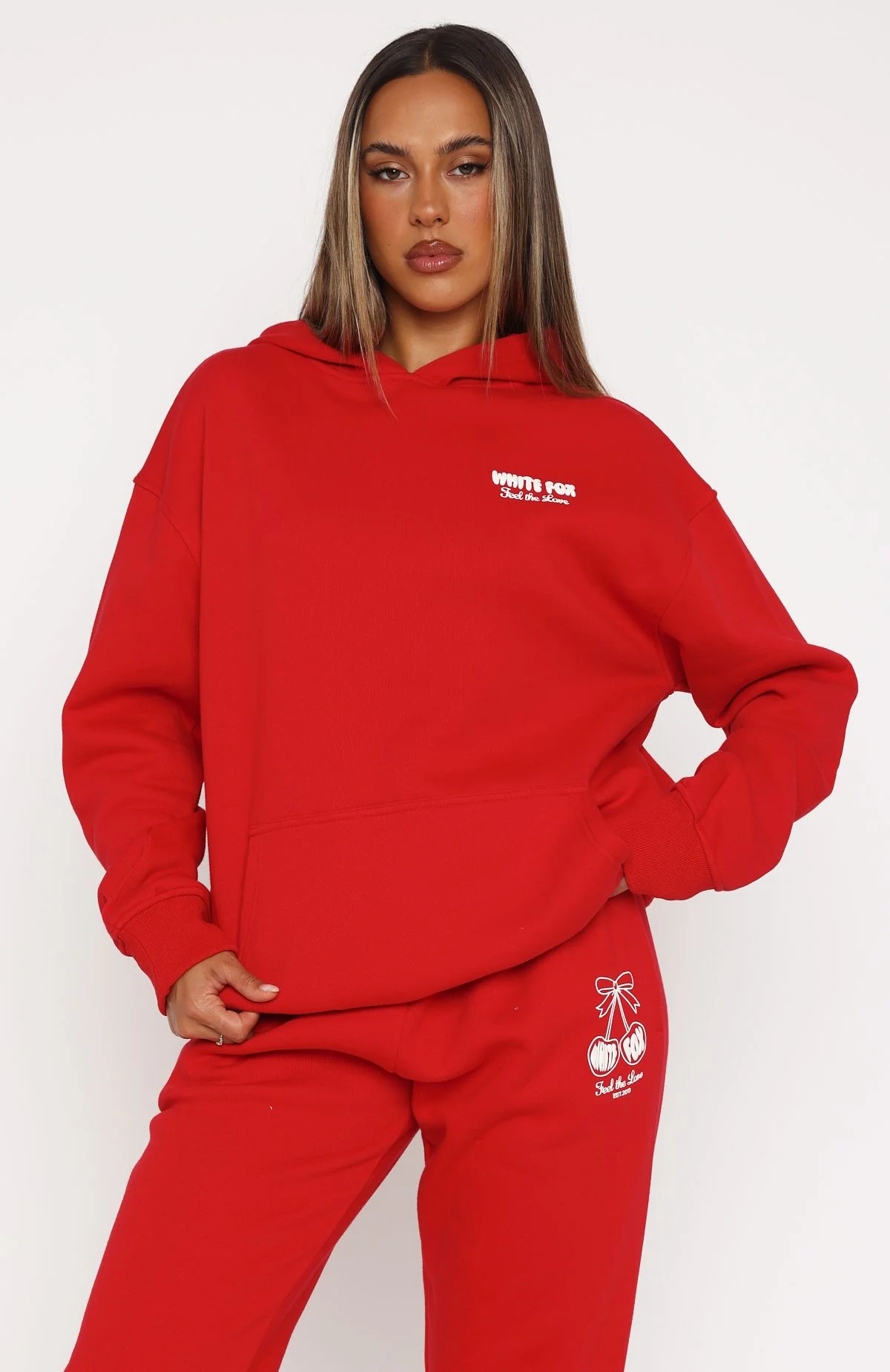 Love Of My Life Oversized Hoodie Red - White Fox Boutique