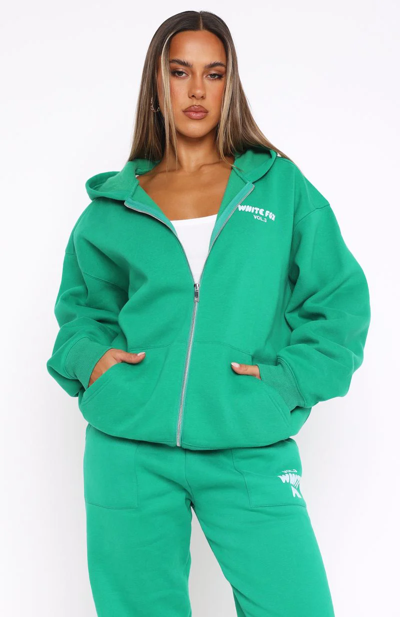 Offstage Zip Front Hoodie Amazon - White Fox Boutique