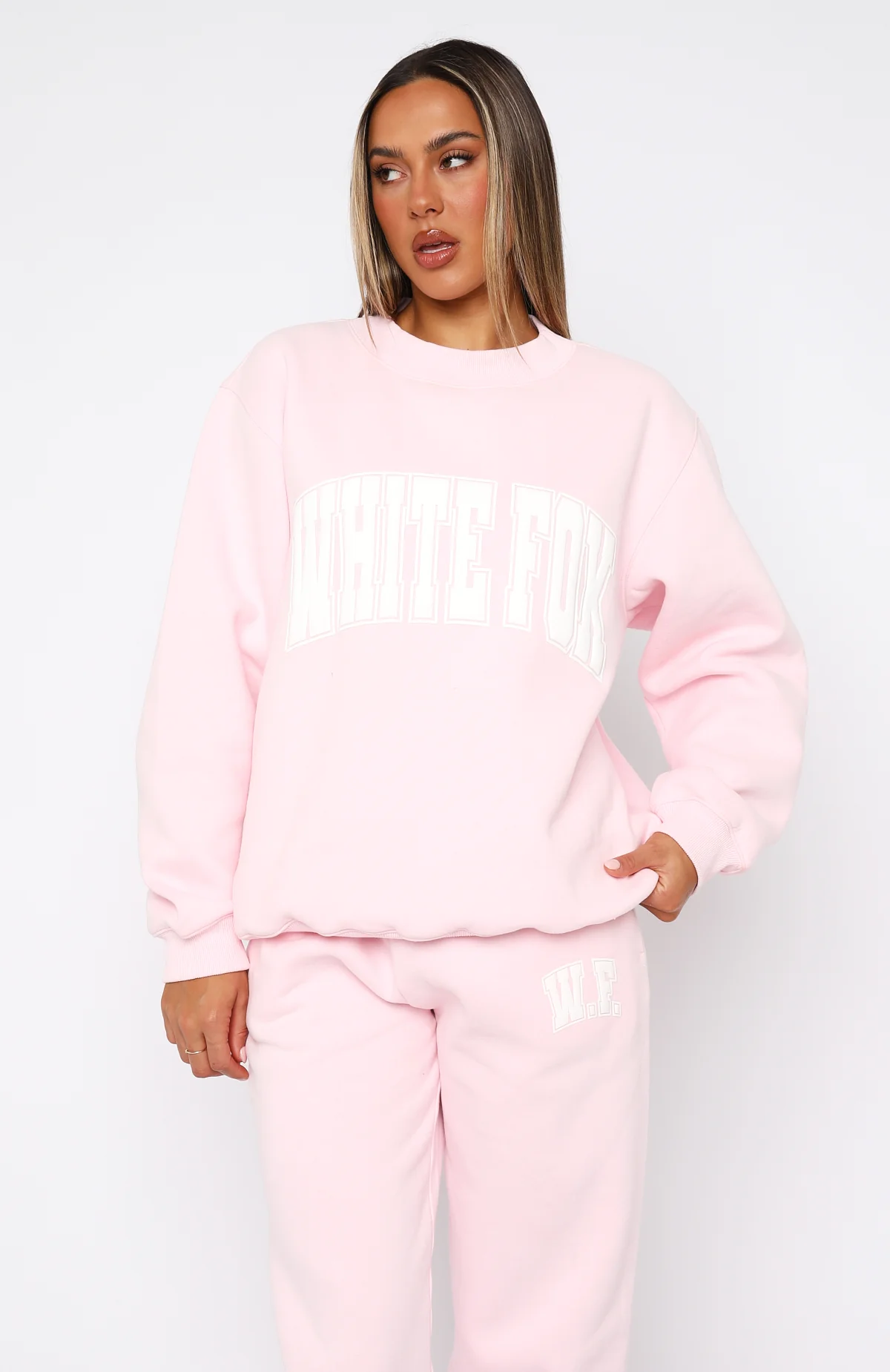 Decade Classics Varsity Oversized Sweater Posy - White Fox Boutique