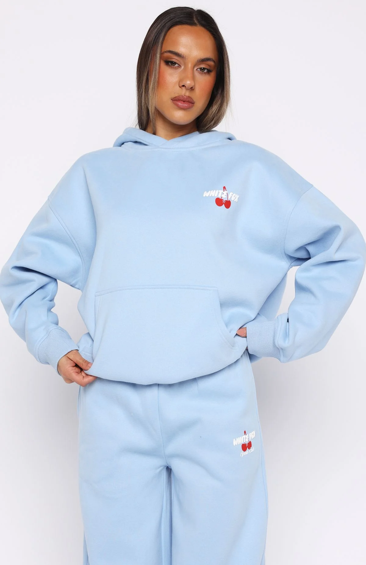 Club 14 Cassie Boxy Hoodie Blue - White Fox Boutique