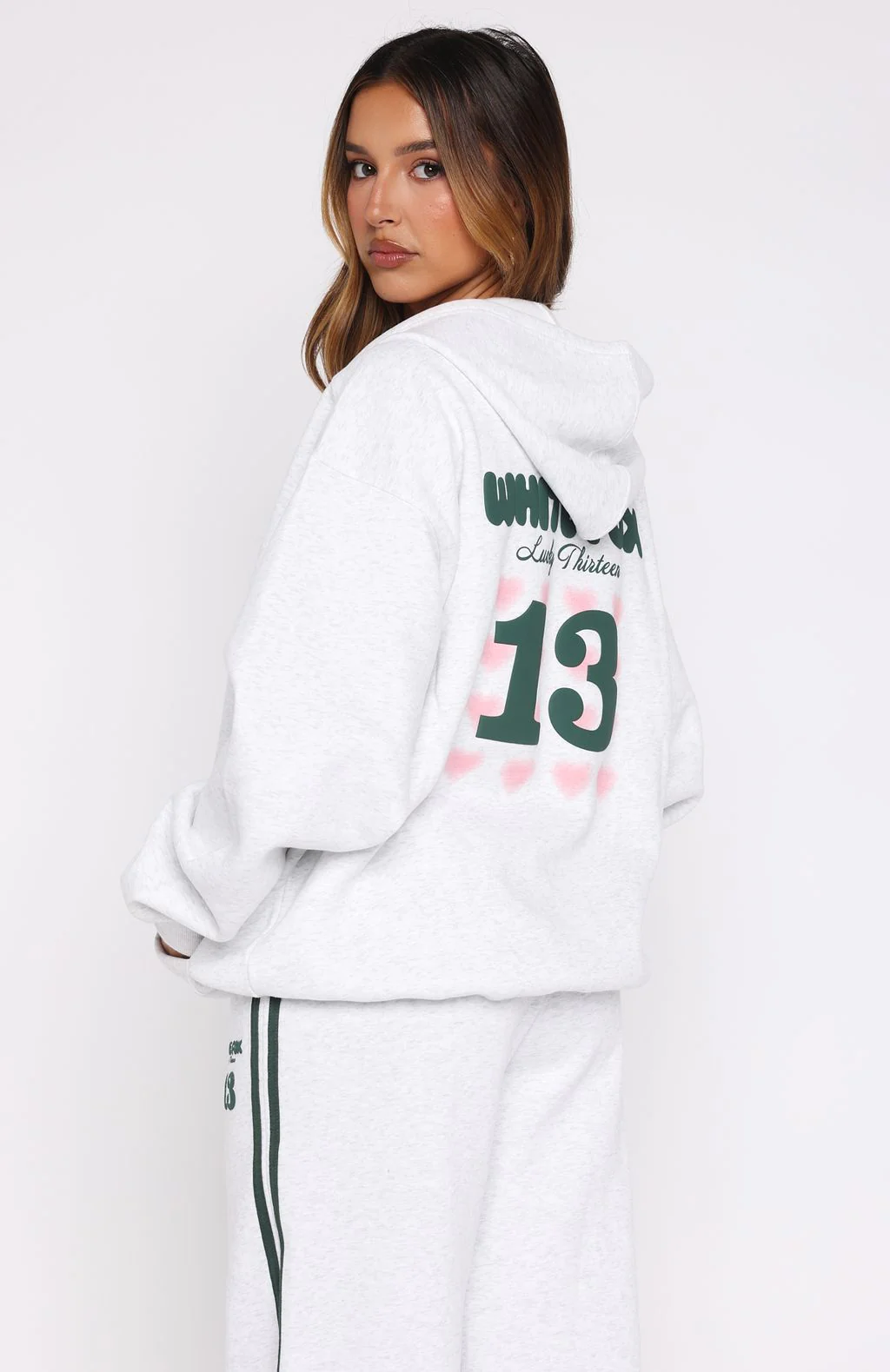 Lucky Thirteen Charise Zip Front Hoodie Grey Marle - White Fox Boutique