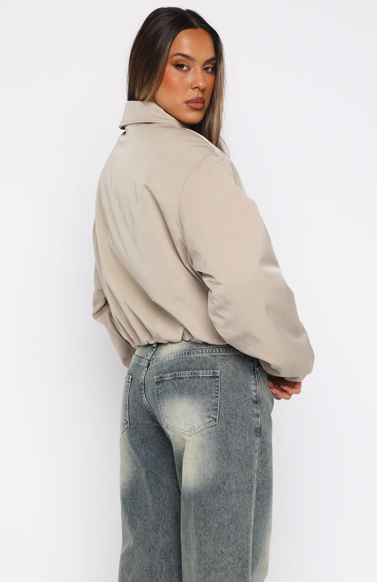 Back To Friends Jacket Sand - White Fox Boutique