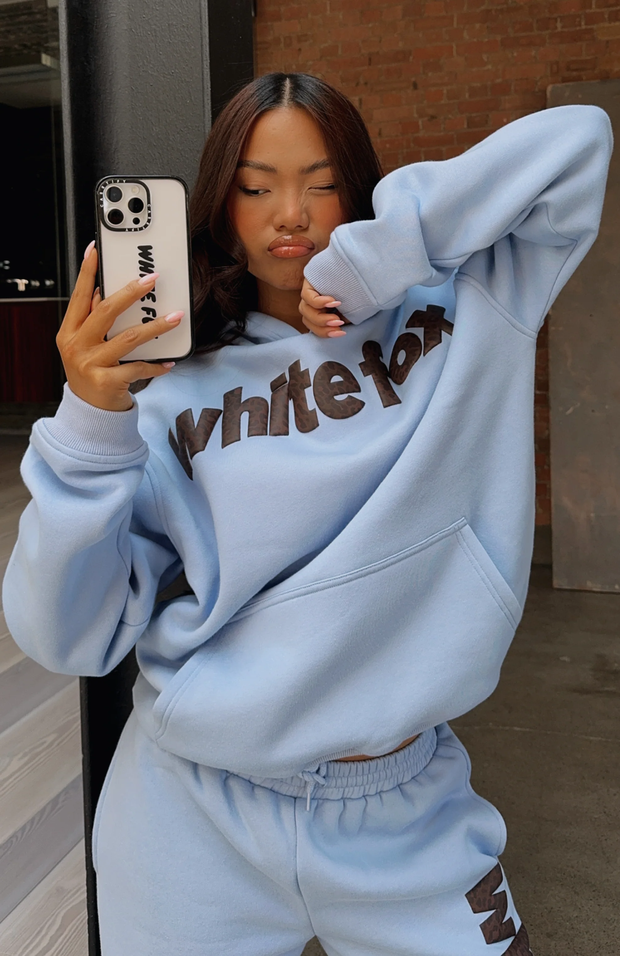 From The Archives Allora Oversized Hoodie Blue - White Fox Boutique