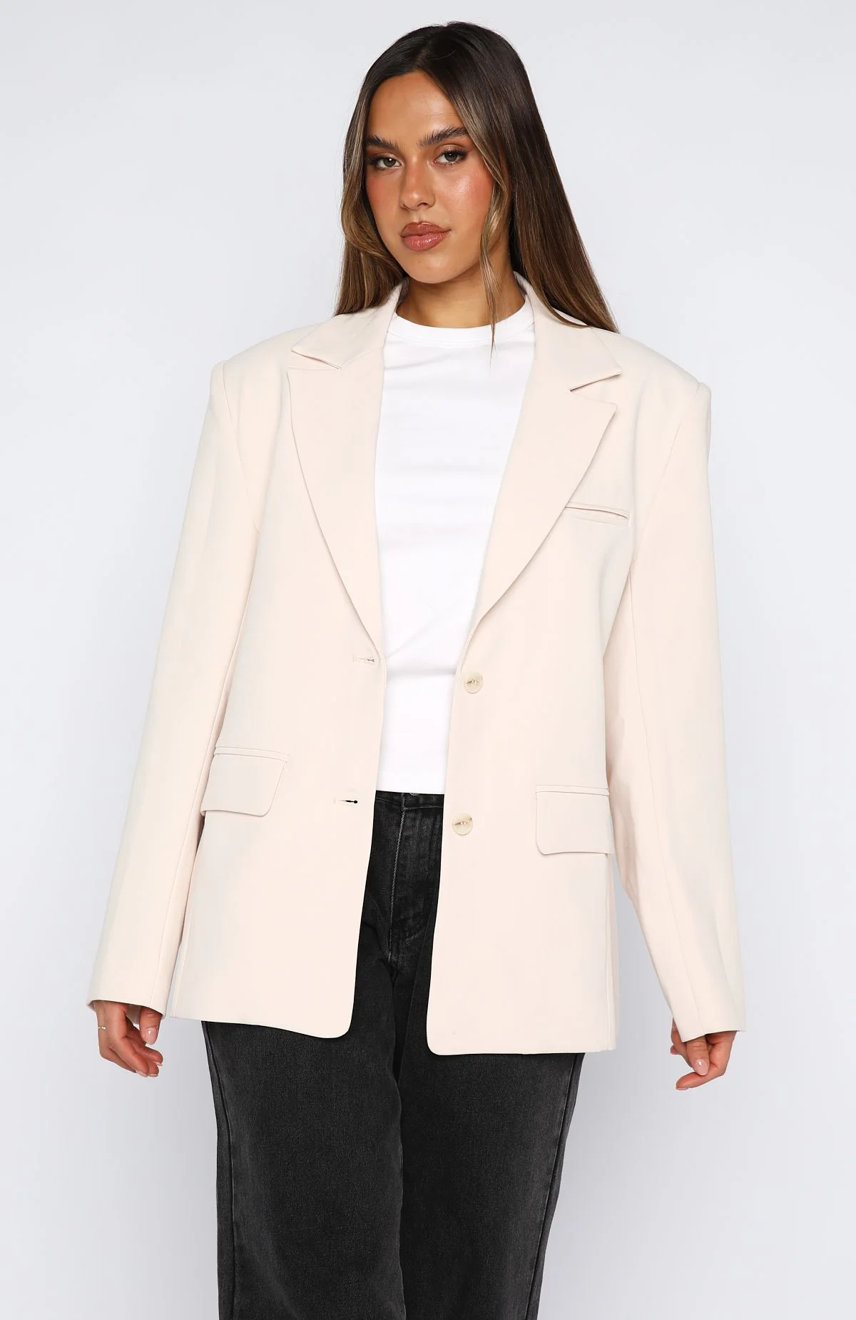 What's His Is Mine Blazer Bone - White Fox Boutique