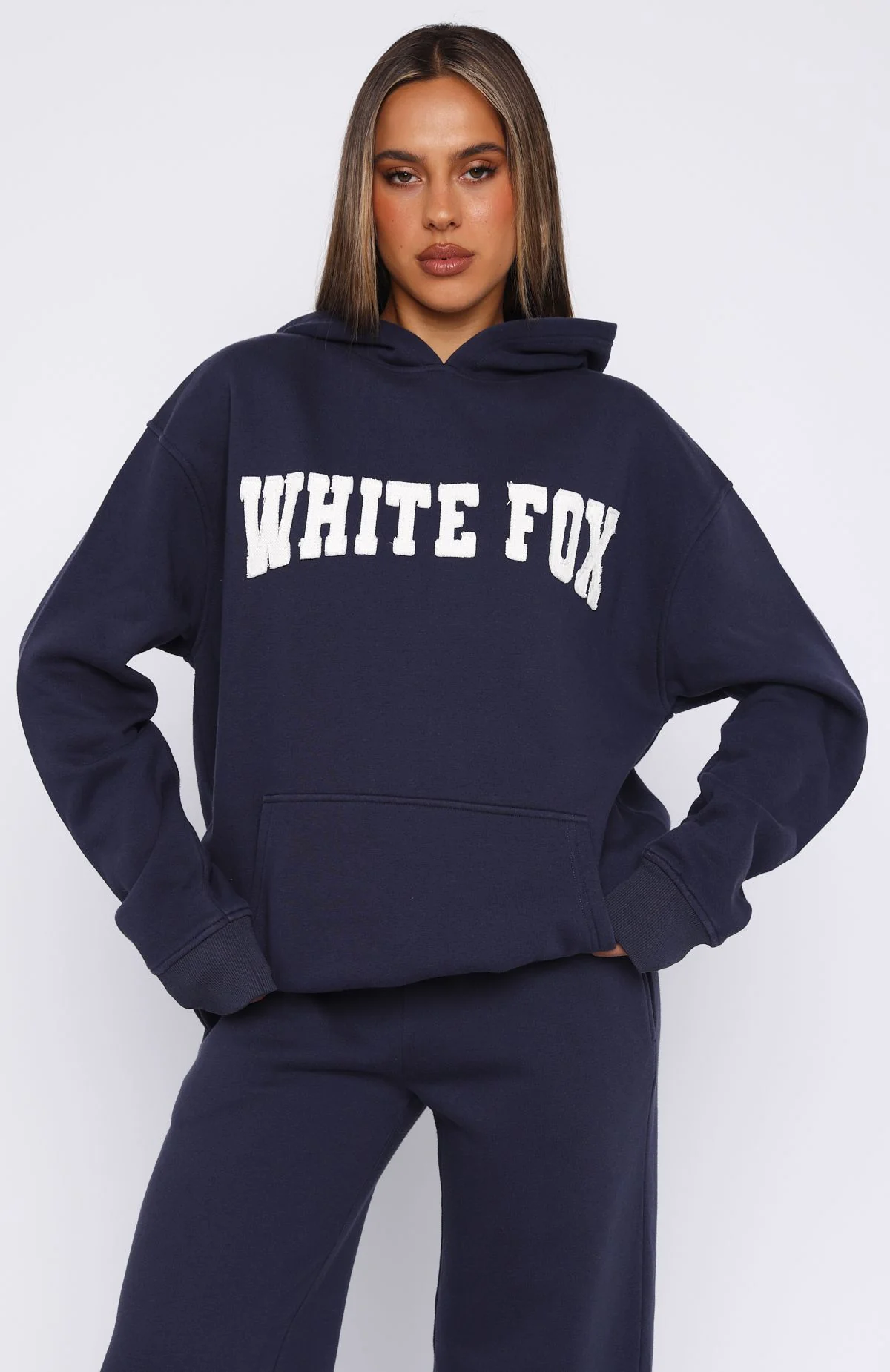 Shout It Out Oversized Hoodie Navy - White Fox Boutique