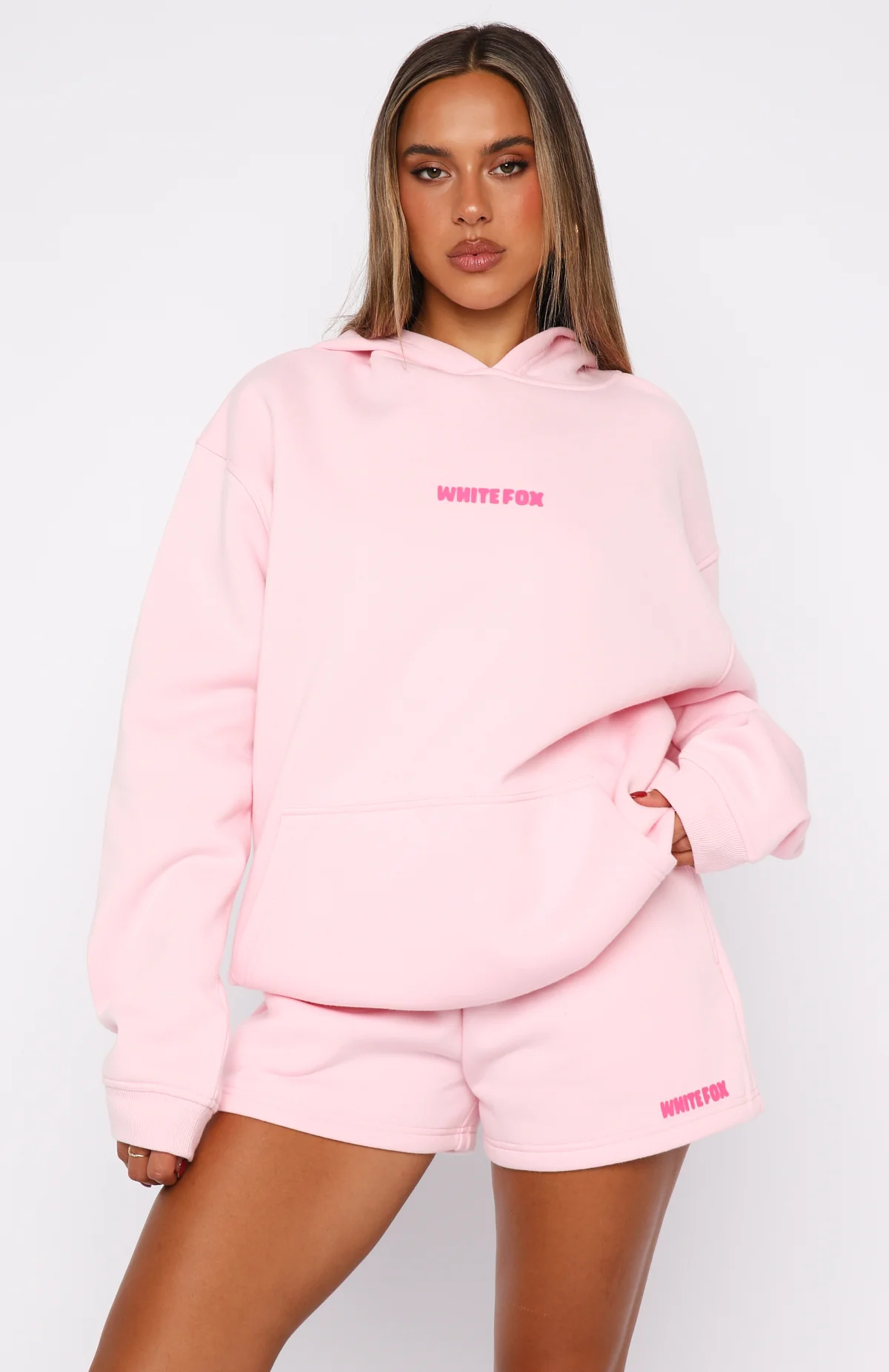 11th Street New York Or Nowhere Oversized Hoodie Pink Sugar - White Fox Boutique