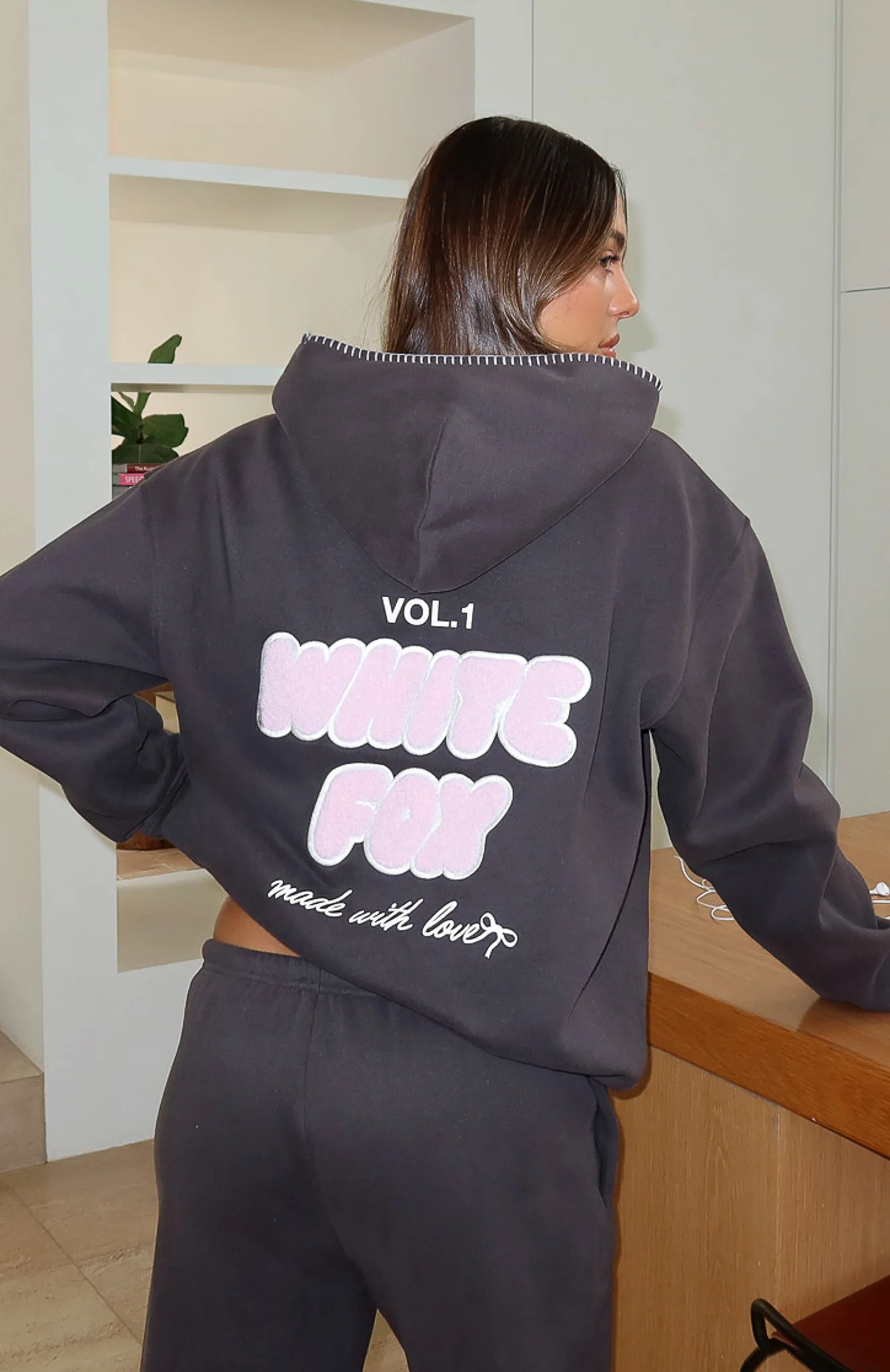 Vol. 1 Oversized Hoodie Charcoal - White Fox Boutique