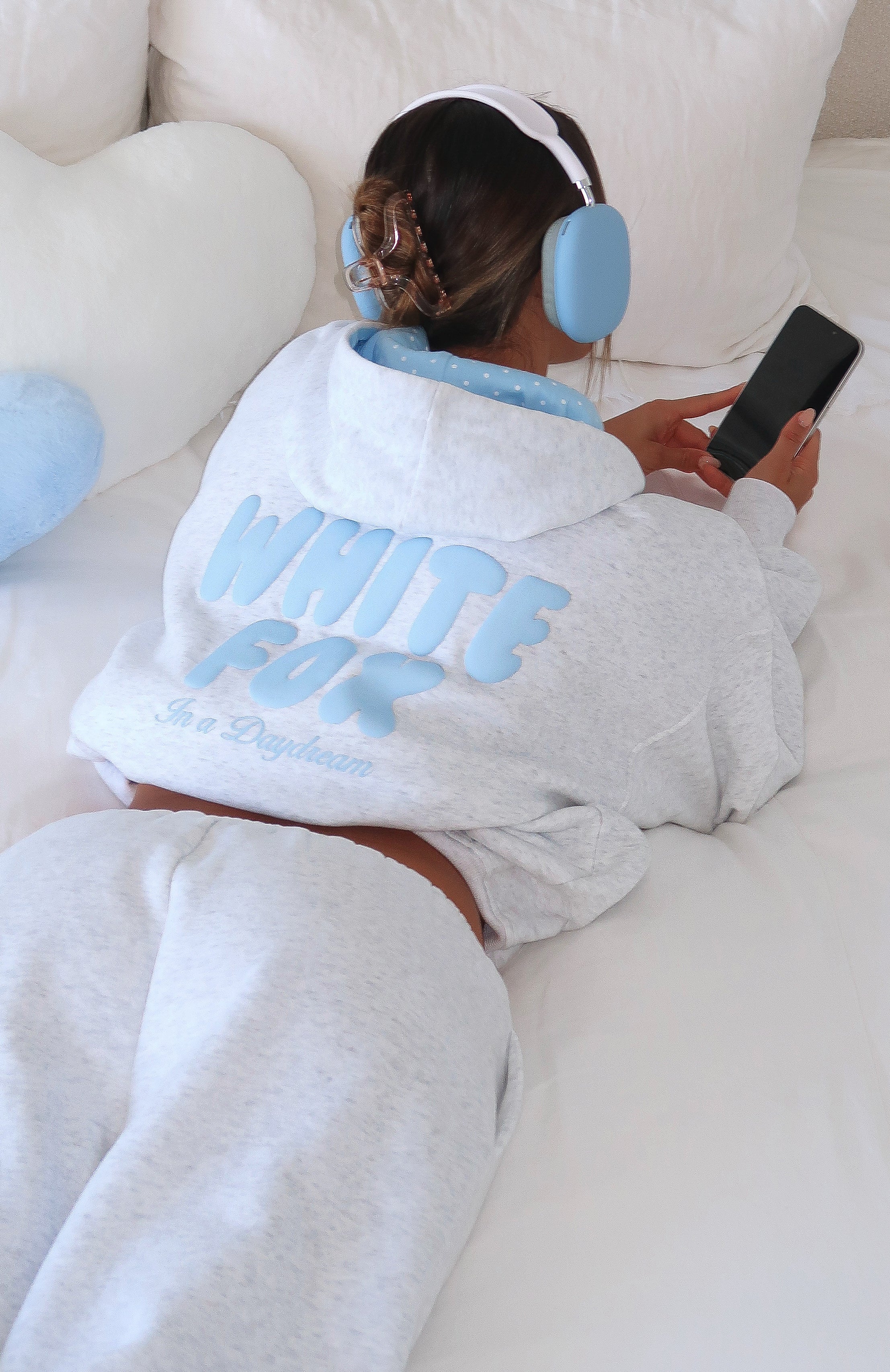 Daydreamers Nadia Oversized Hoodie Grey Marle - White Fox Boutique