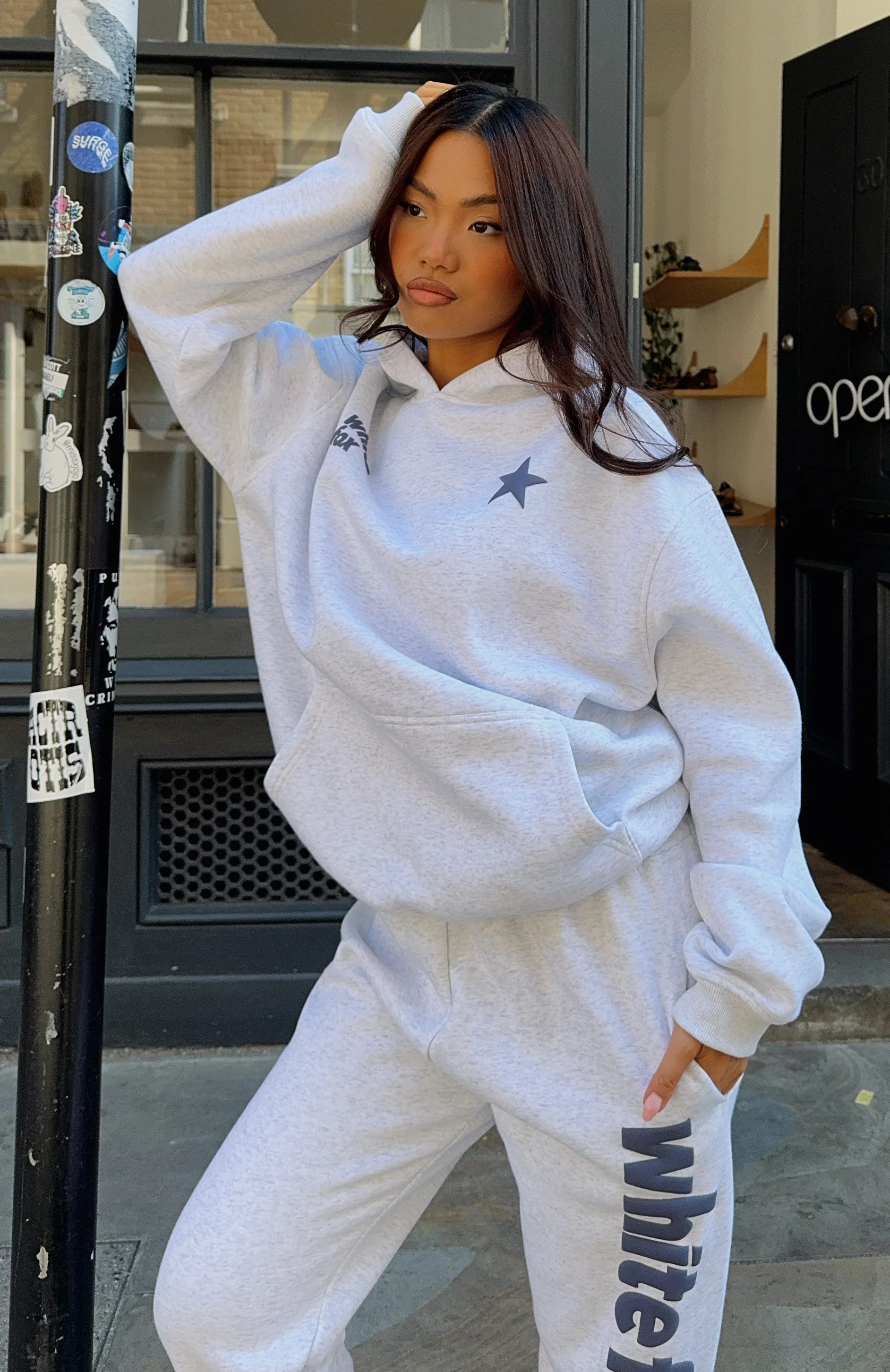 From The Archives Freya Oversized Hoodie Grey Marle - White Fox Boutique