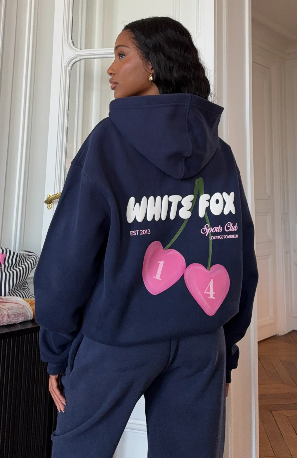 Club 14 Trinity Oversized Hoodie Navy - White Fox Boutique