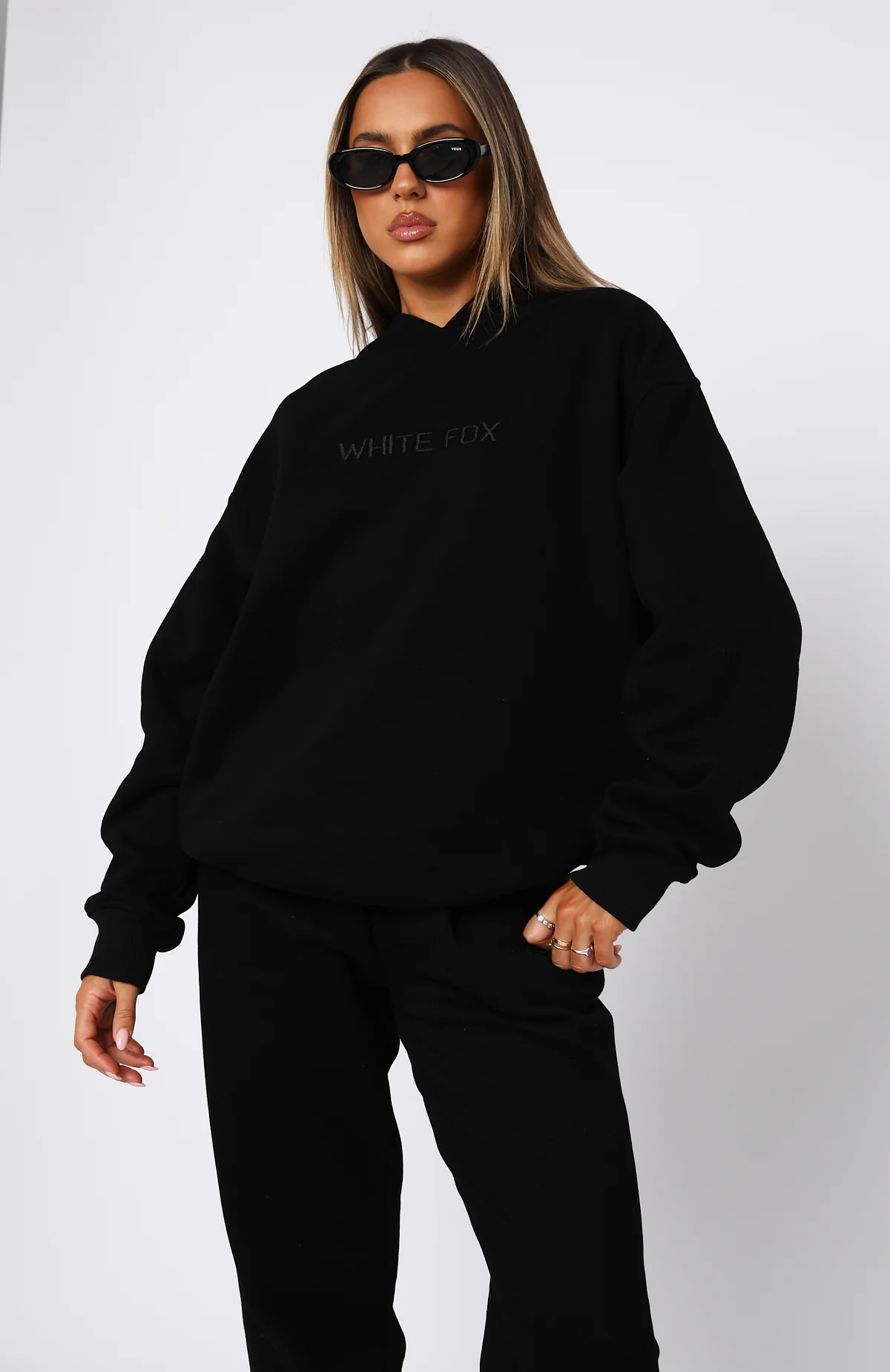 Stay Lifted Oversized Hoodie Black - White Fox Boutique