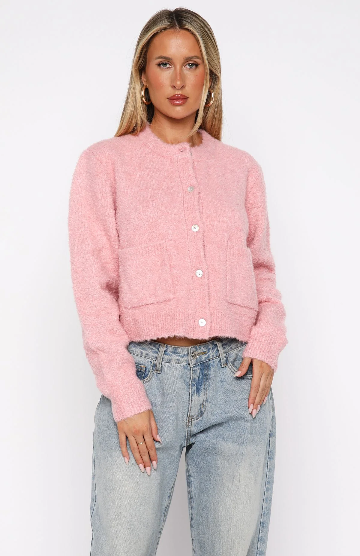 Layer Of Love Knit Cardigan Dusty Pink - White Fox Boutique