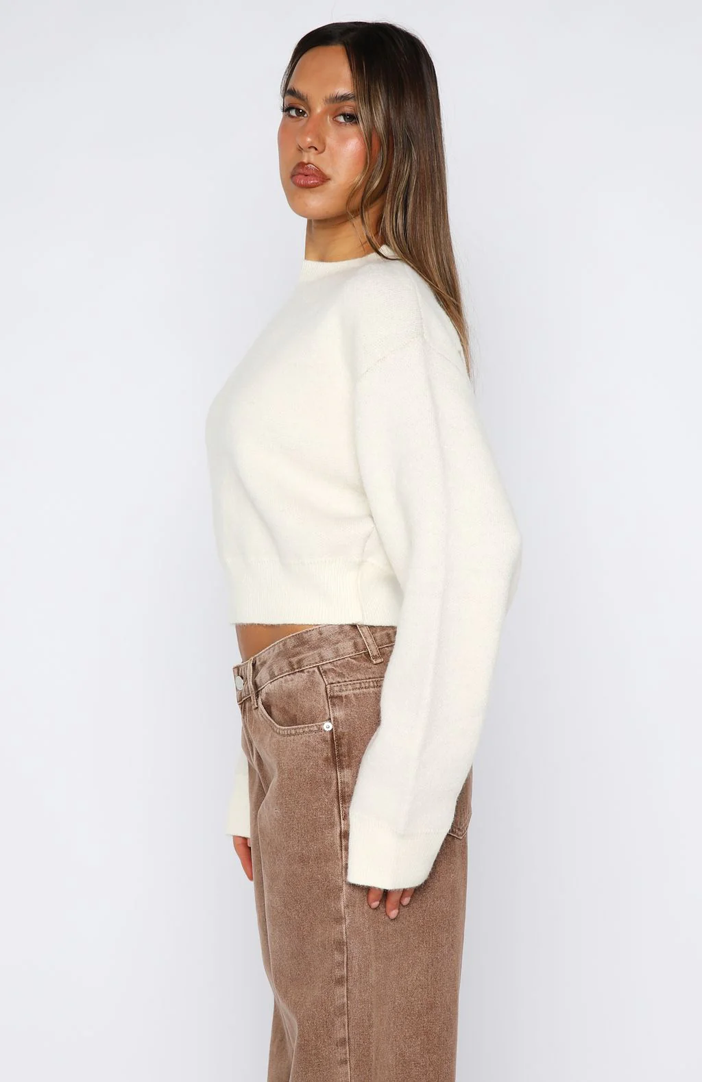 Can't Help Falling Knit Sweater White - White Fox Boutique