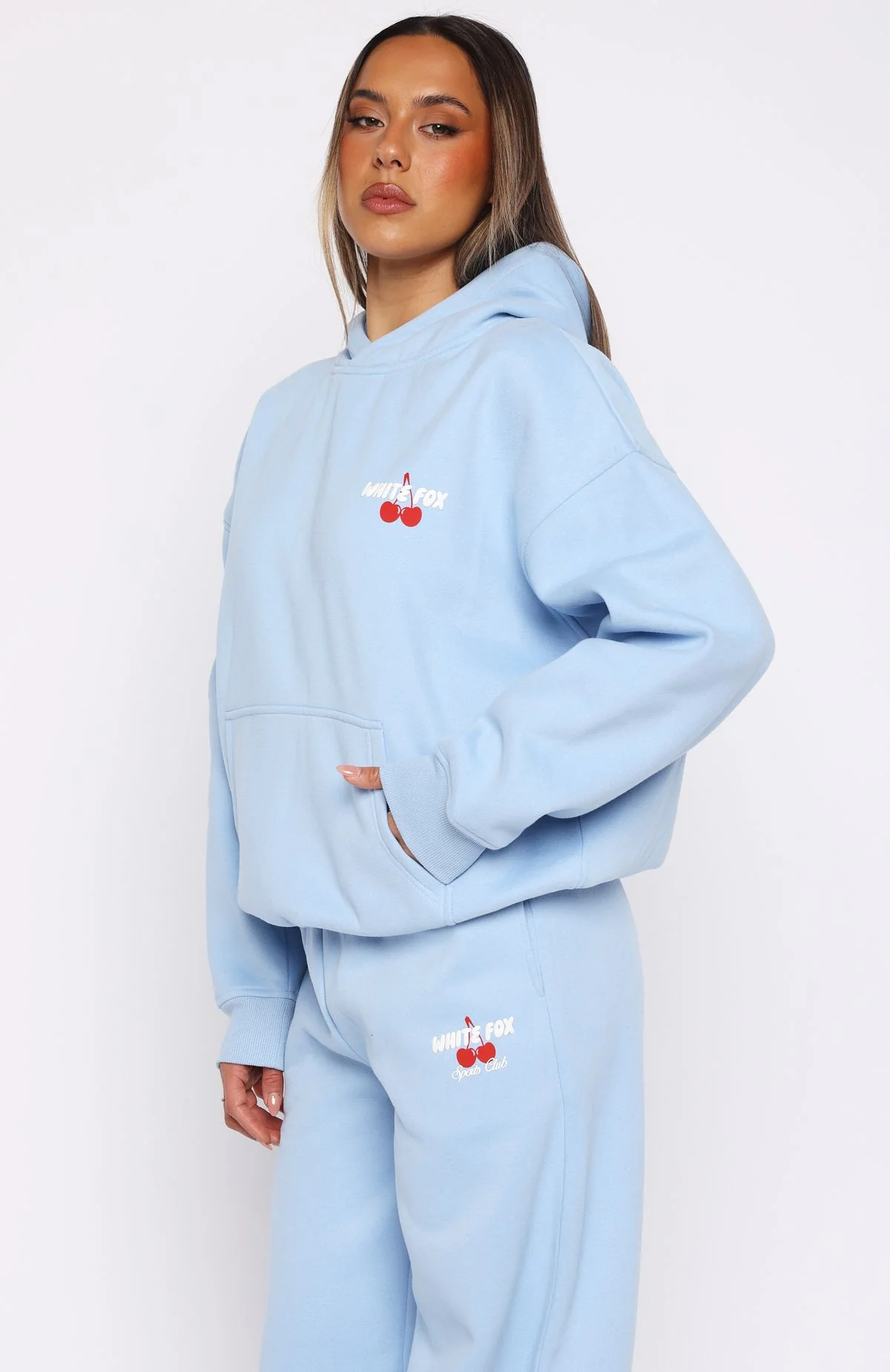 Club 14 Cassie Boxy Hoodie Blue - White Fox Boutique