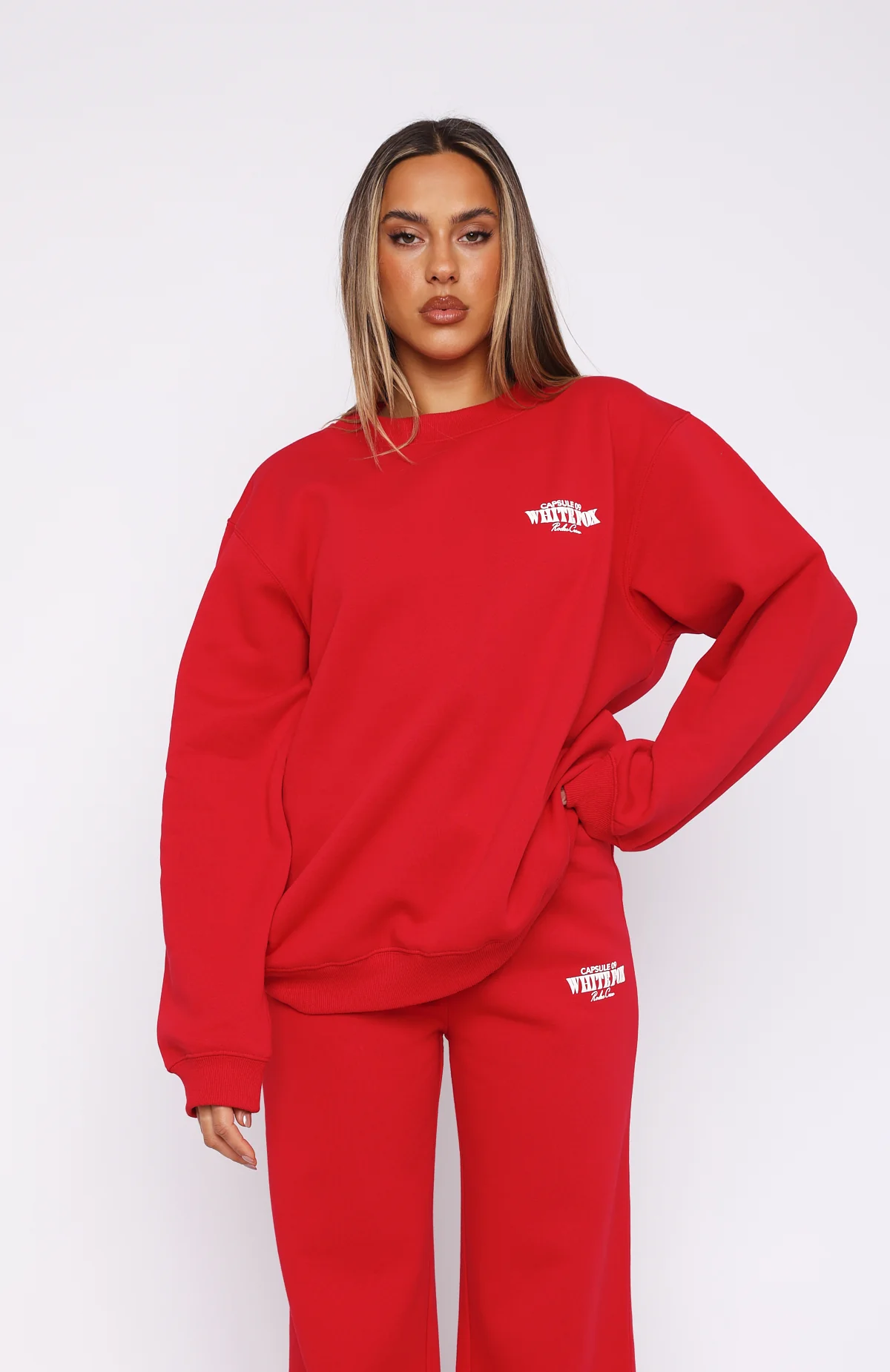 Capsule 9 Rodeo Crew Oversized Sweater Red - White Fox Boutique