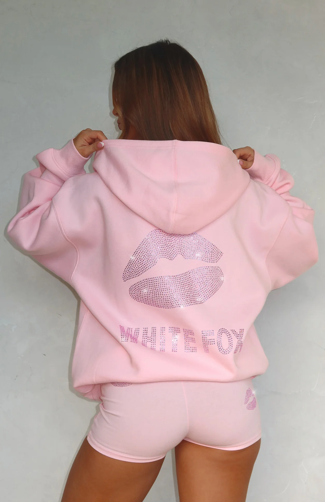 Celebrating Love Zip Front Hoodie Pink - White Fox Boutique