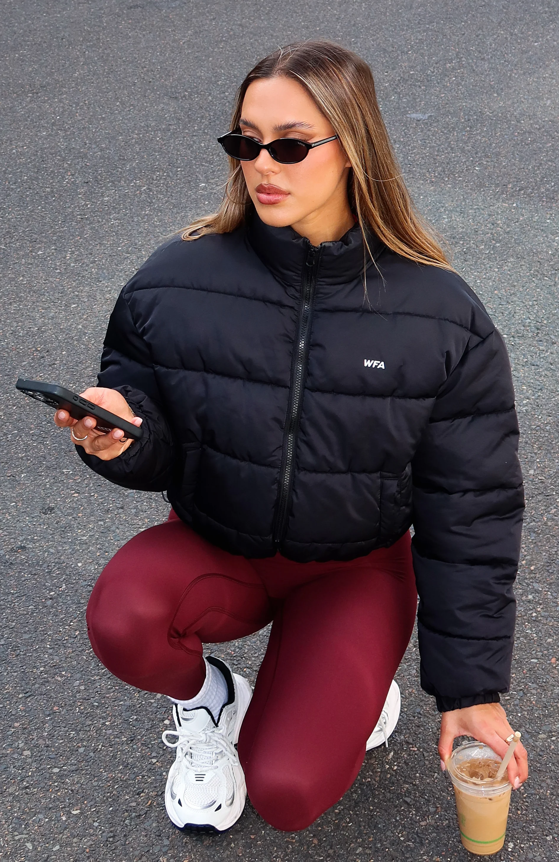 Summit Zip Through Puffer Black - White Fox Boutique