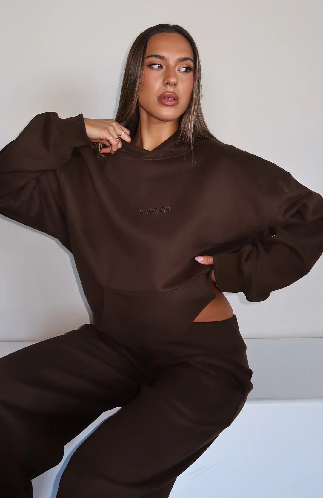 Come A Long Way Oversized Hoodie Chocolate - White Fox Boutique