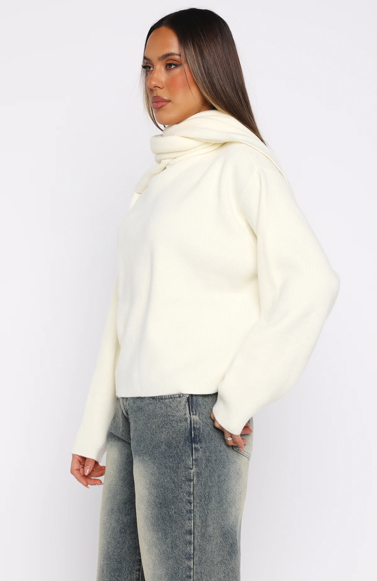 Luxe Layers Knit Sweater Cream - White Fox Boutique
