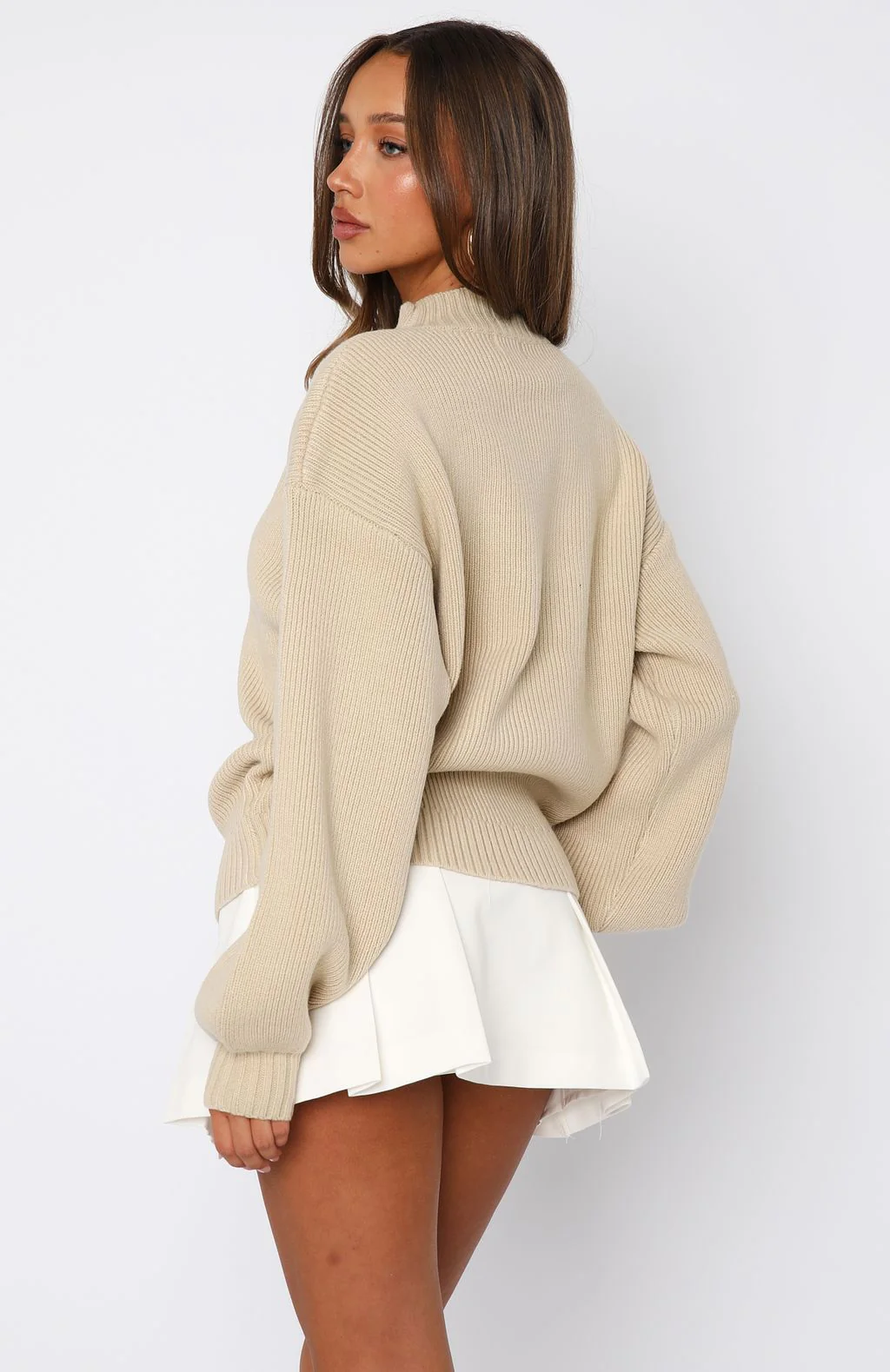 Keep It Classic Knit Sweater Beige - White Fox Boutique
