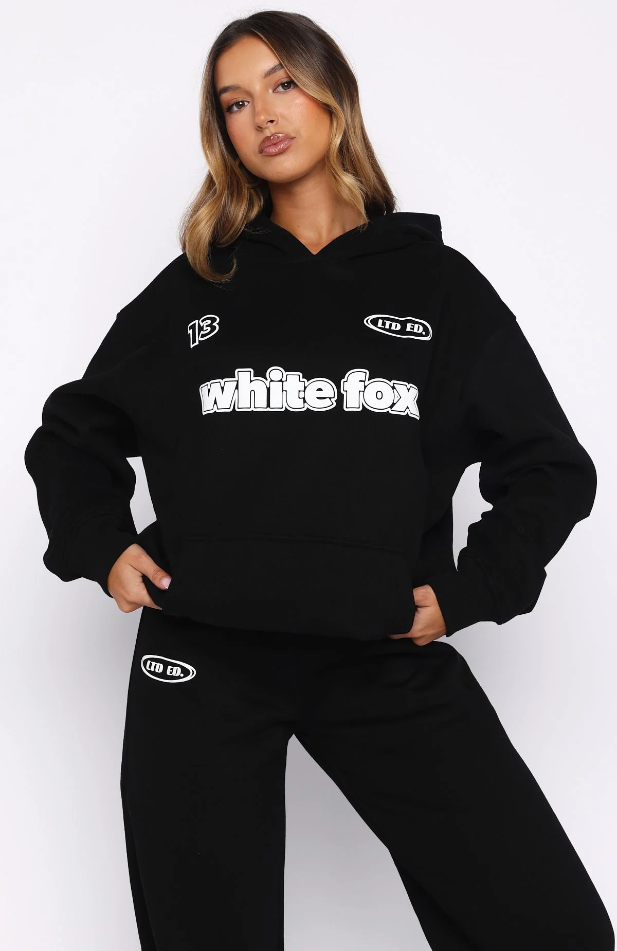 Ready To Go Oversized Hoodie Black - White Fox Boutique