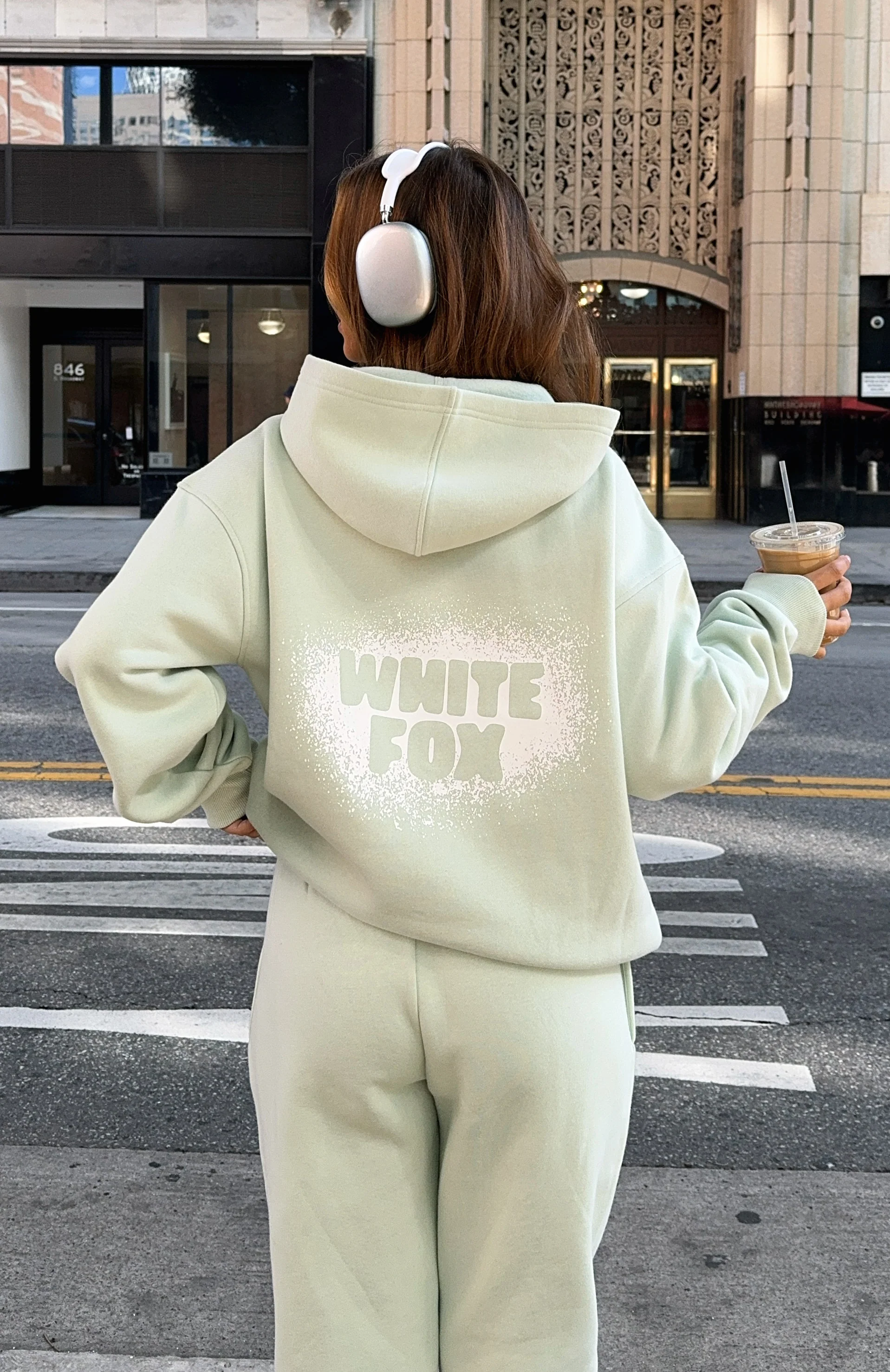 11th Street Keeping It Real Oversized Hoodie Iced Matcha - White Fox Boutique