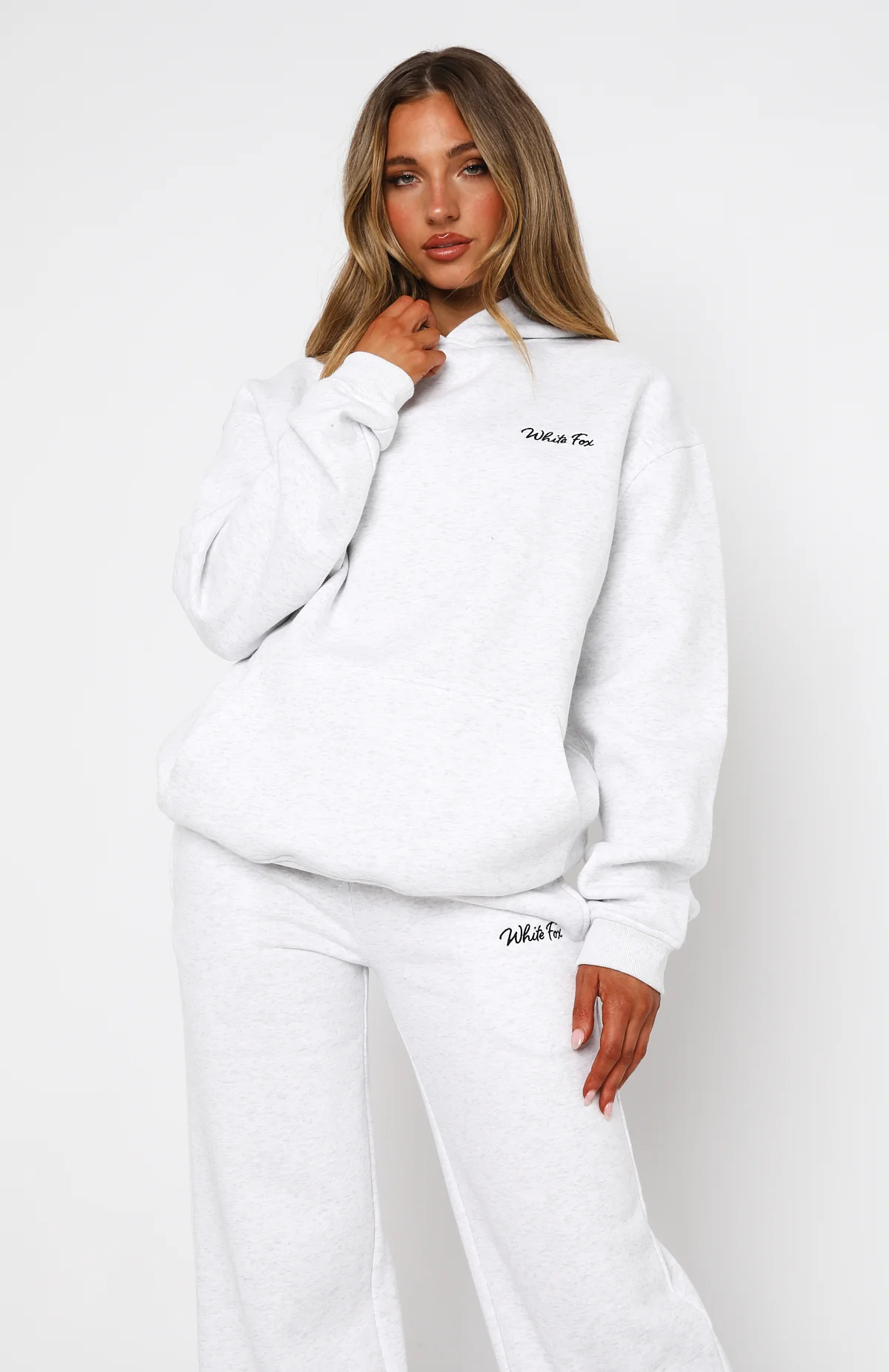 Match Your Words Oversized Hoodie Grey Marle - White Fox Boutique