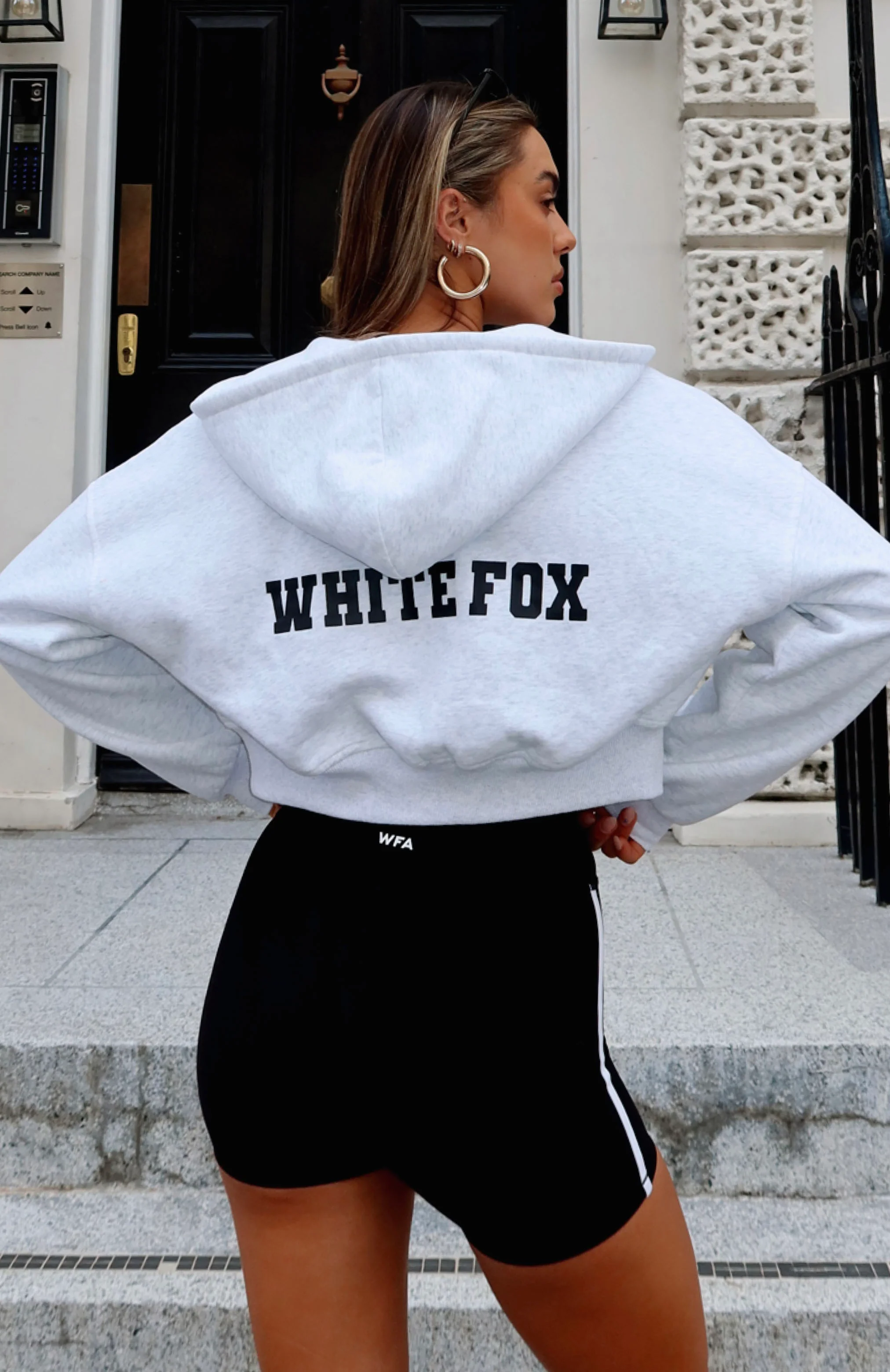 Stepping Out Cropped Hoodie Grey Marle - White Fox Boutique