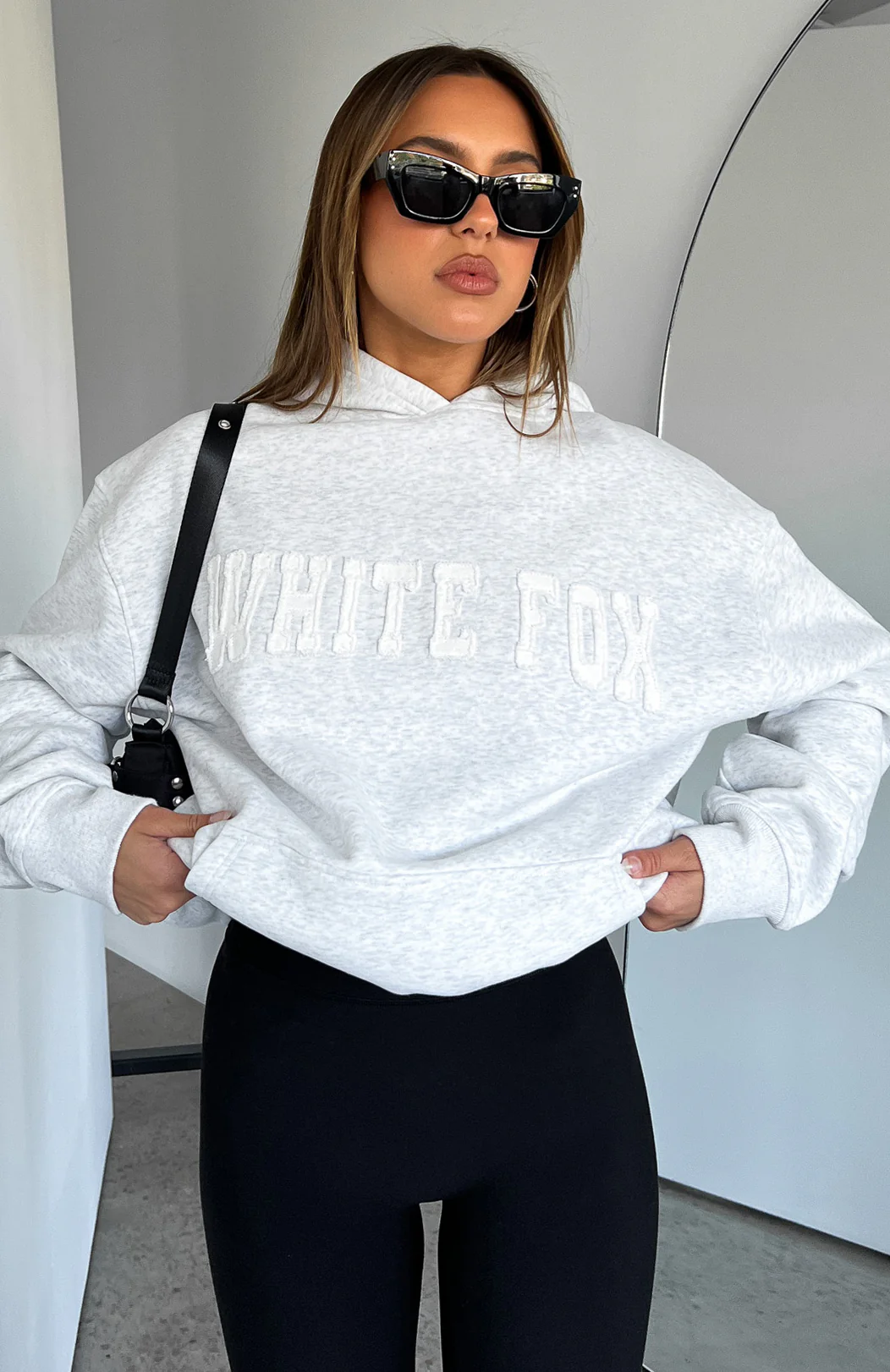 Shout It Out Oversized Hoodie Grey Marle - White Fox Boutique