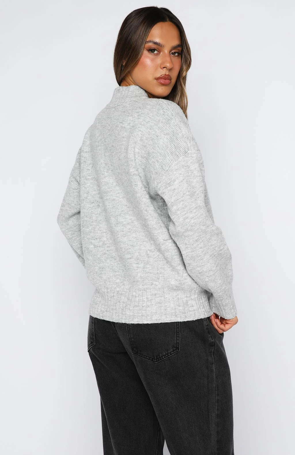 Unbreakable Bond Knit Jacket Grey Marle - White Fox Boutique