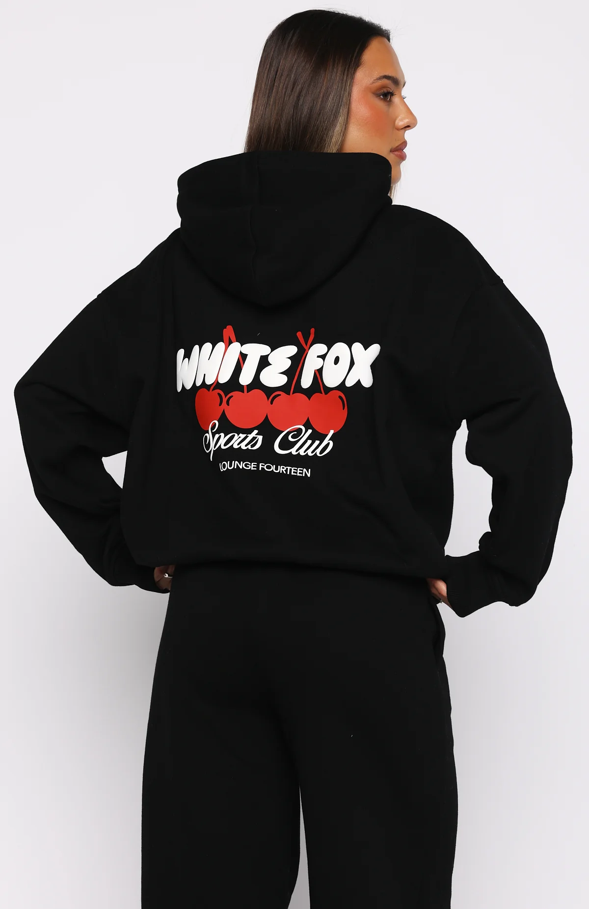 Club 14 Cassie Boxy Hoodie Black - White Fox Boutique