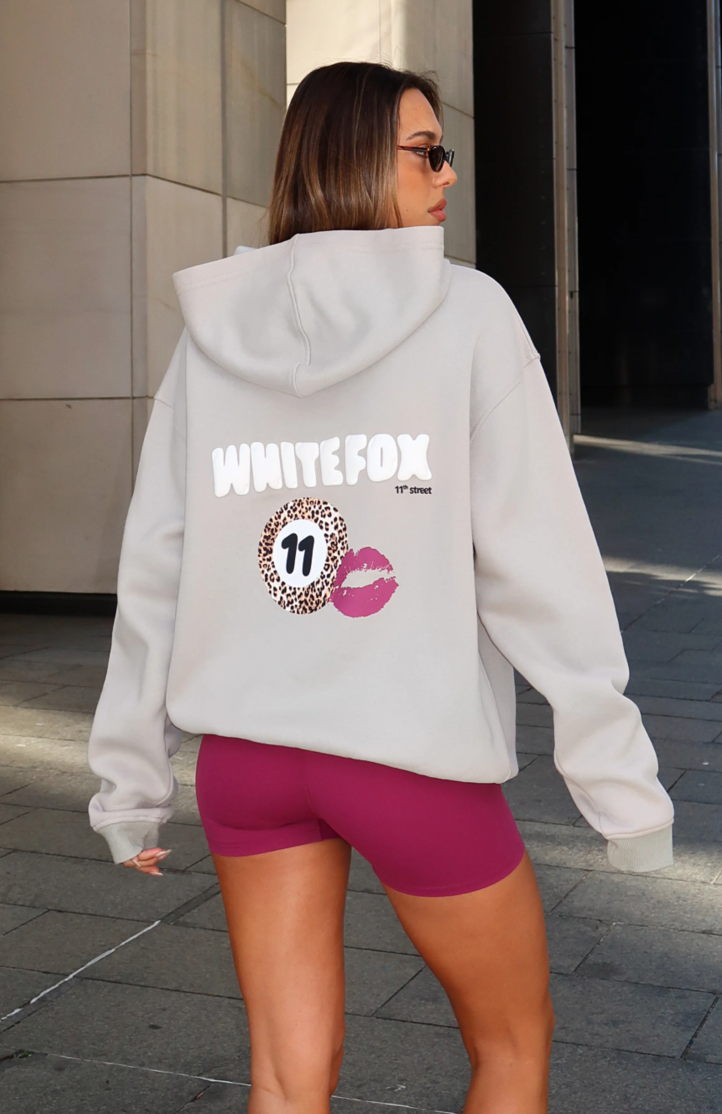 11th Street She's So Lucky Oversized Hoodie Moon Kiss - White Fox Boutique