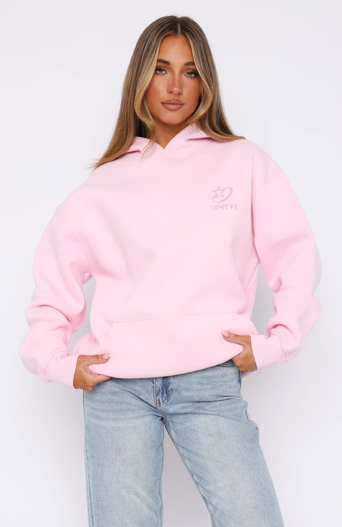 Always Shining Oversized Hoodie Posy - White Fox Boutique