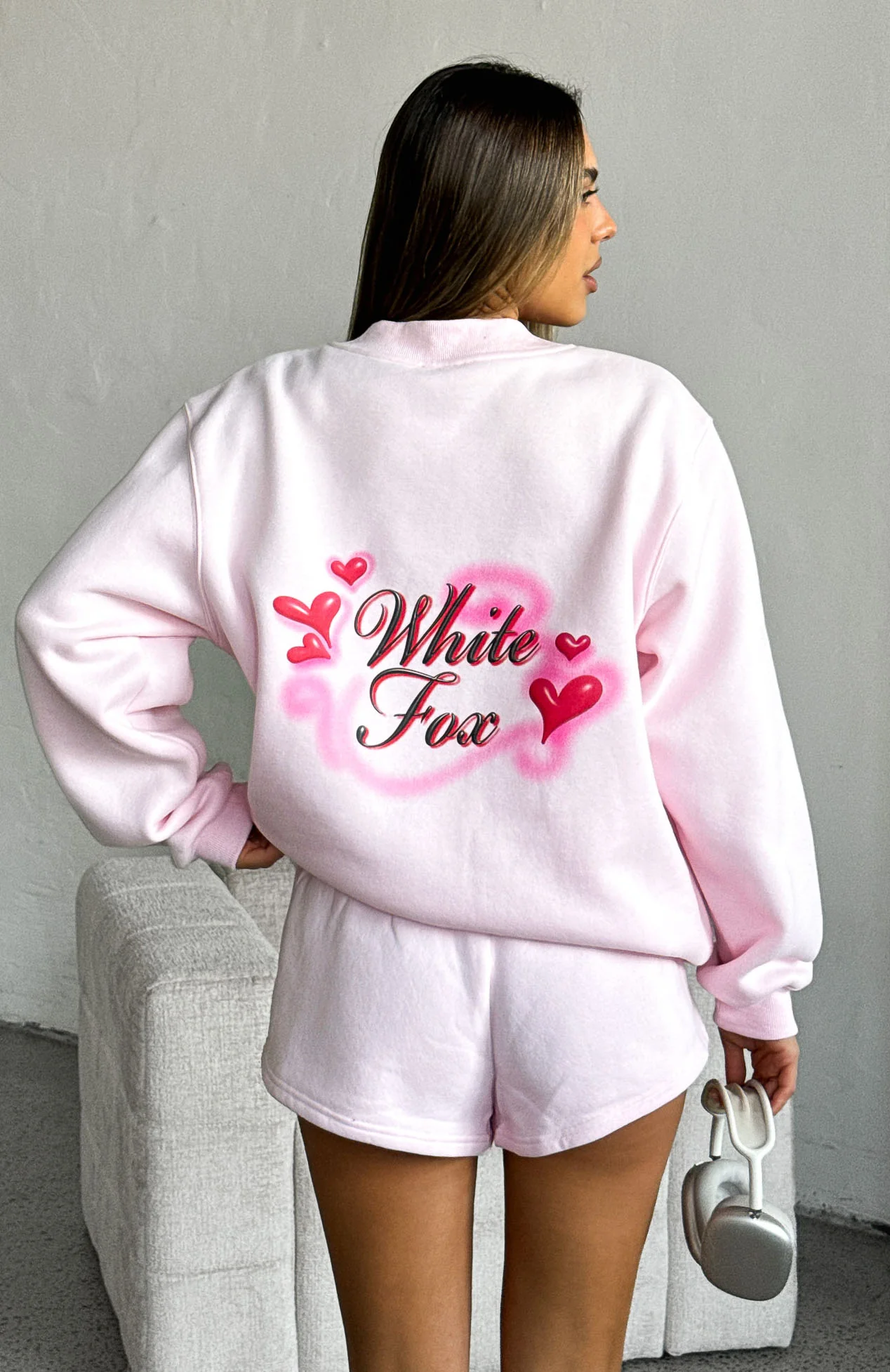 Trouble Maker Oversized Sweater Baby Pink - White Fox Boutique