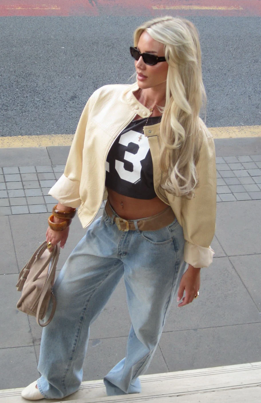 Tell Me Nothing PU Jacket Blonde - White Fox Boutique