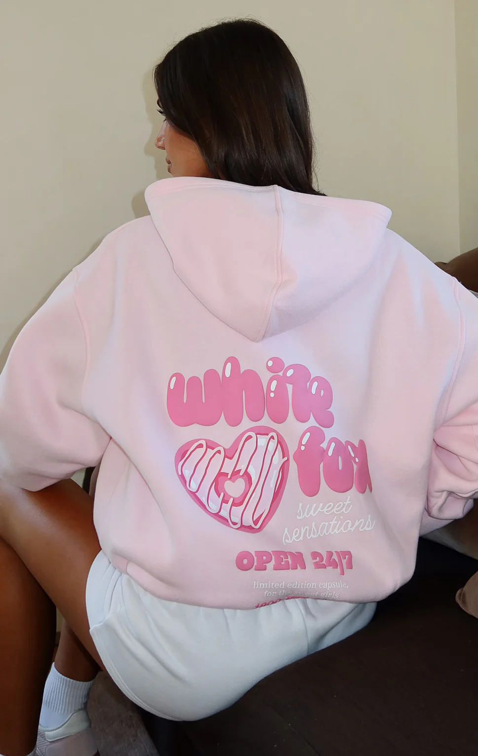 Sweet Sensations Oversized Hoodie Pink - White Fox Boutique