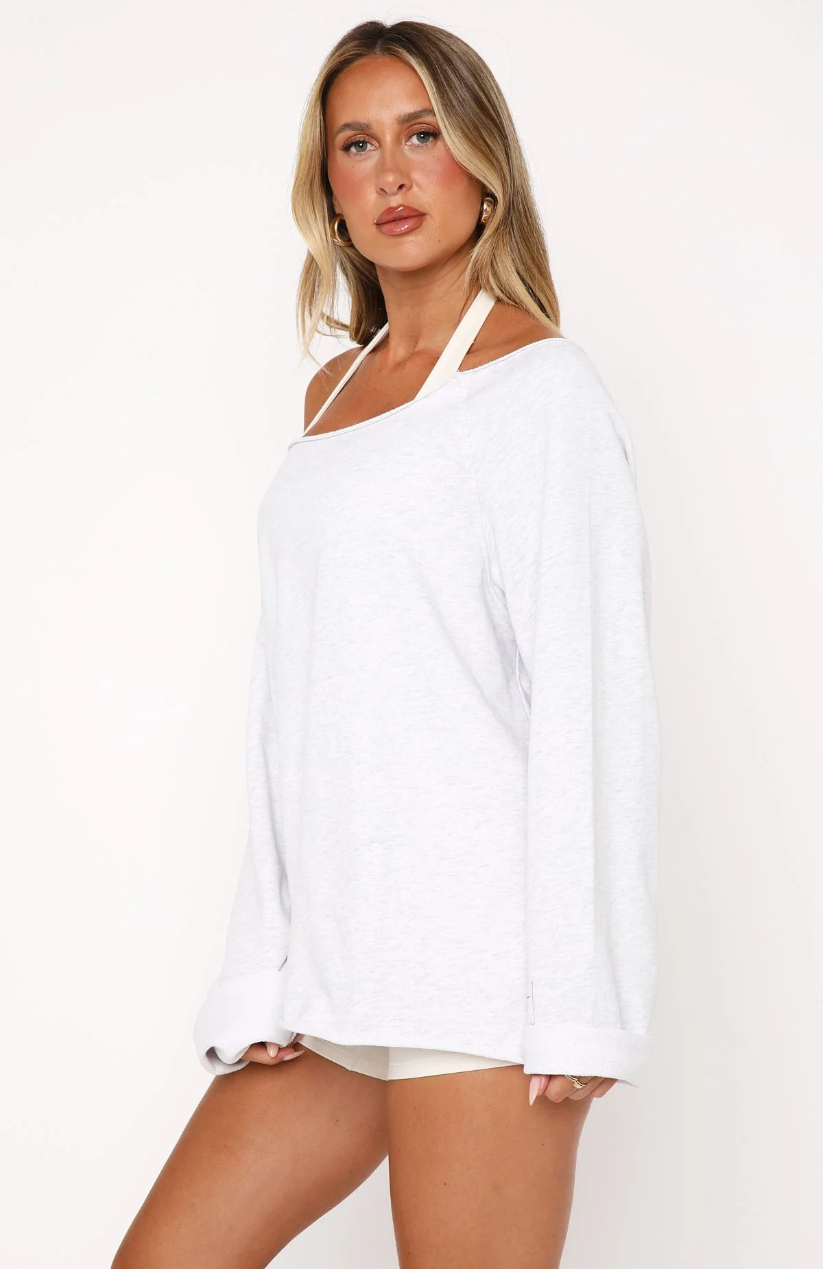 Call It Love Sweater Light Grey Marle - White Fox Boutique