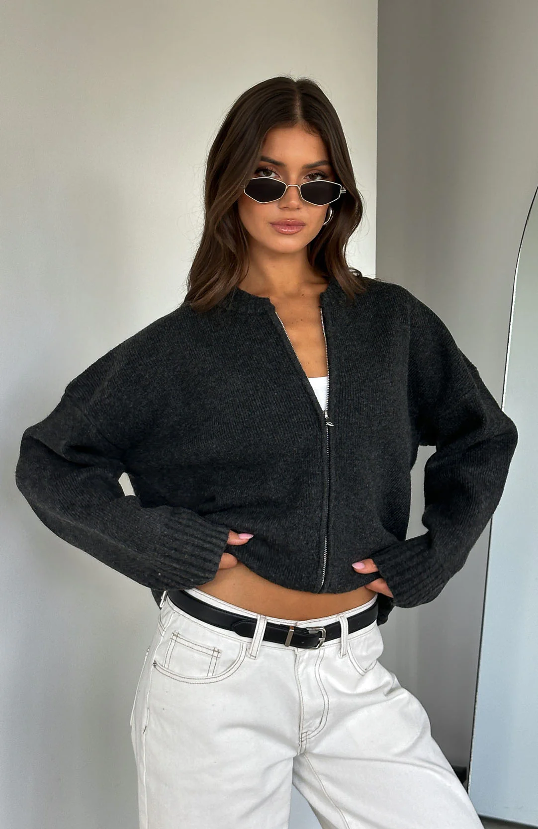 Unbreakable Bond Knit Jacket Charcoal - White Fox Boutique