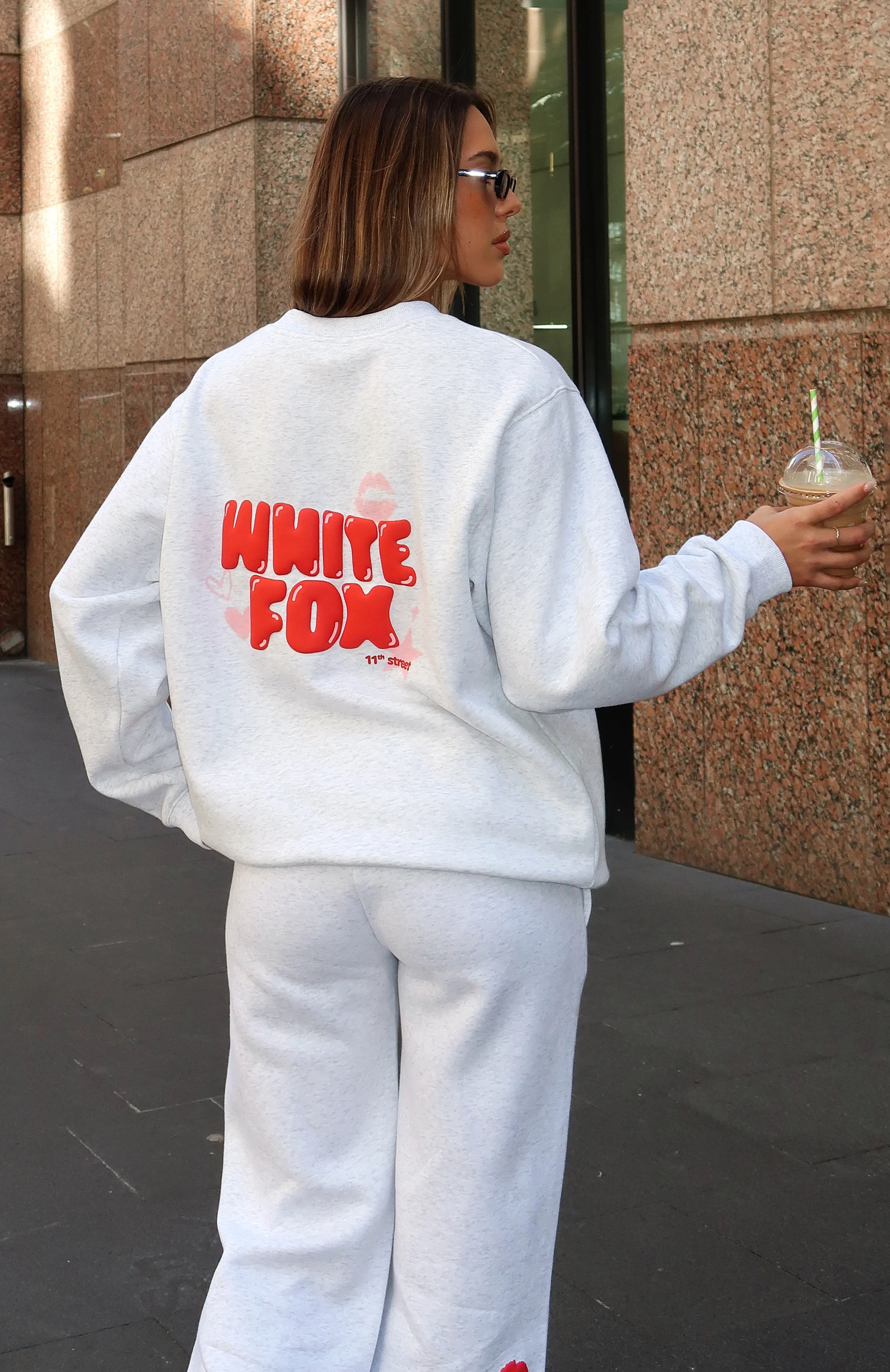 11th Street Sweet Kisses Oversized Sweater Cherry Glaze - White Fox Boutique