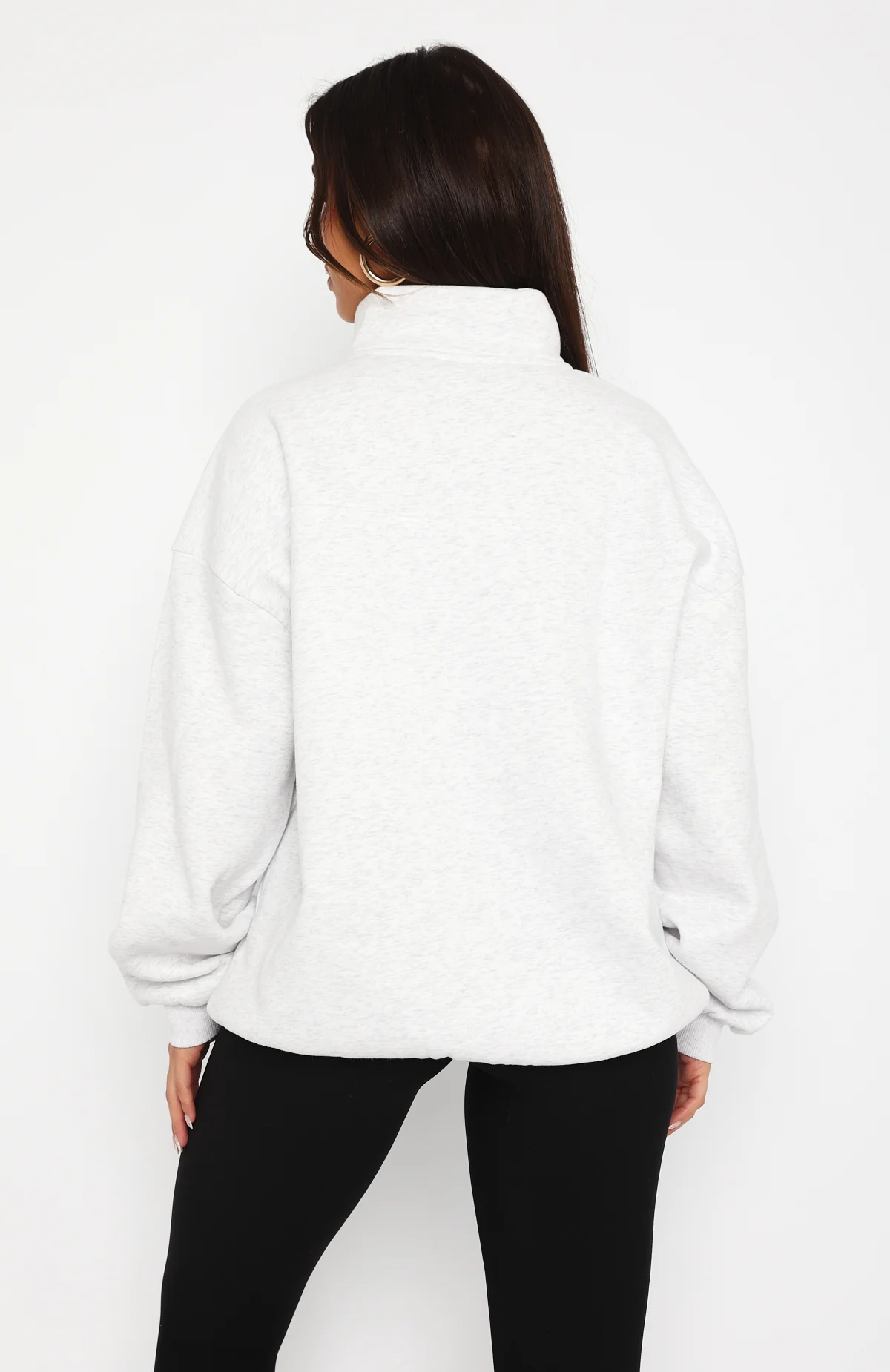 Where Did You Go Zip Front Sweater Grey Marle - White Fox Boutique
