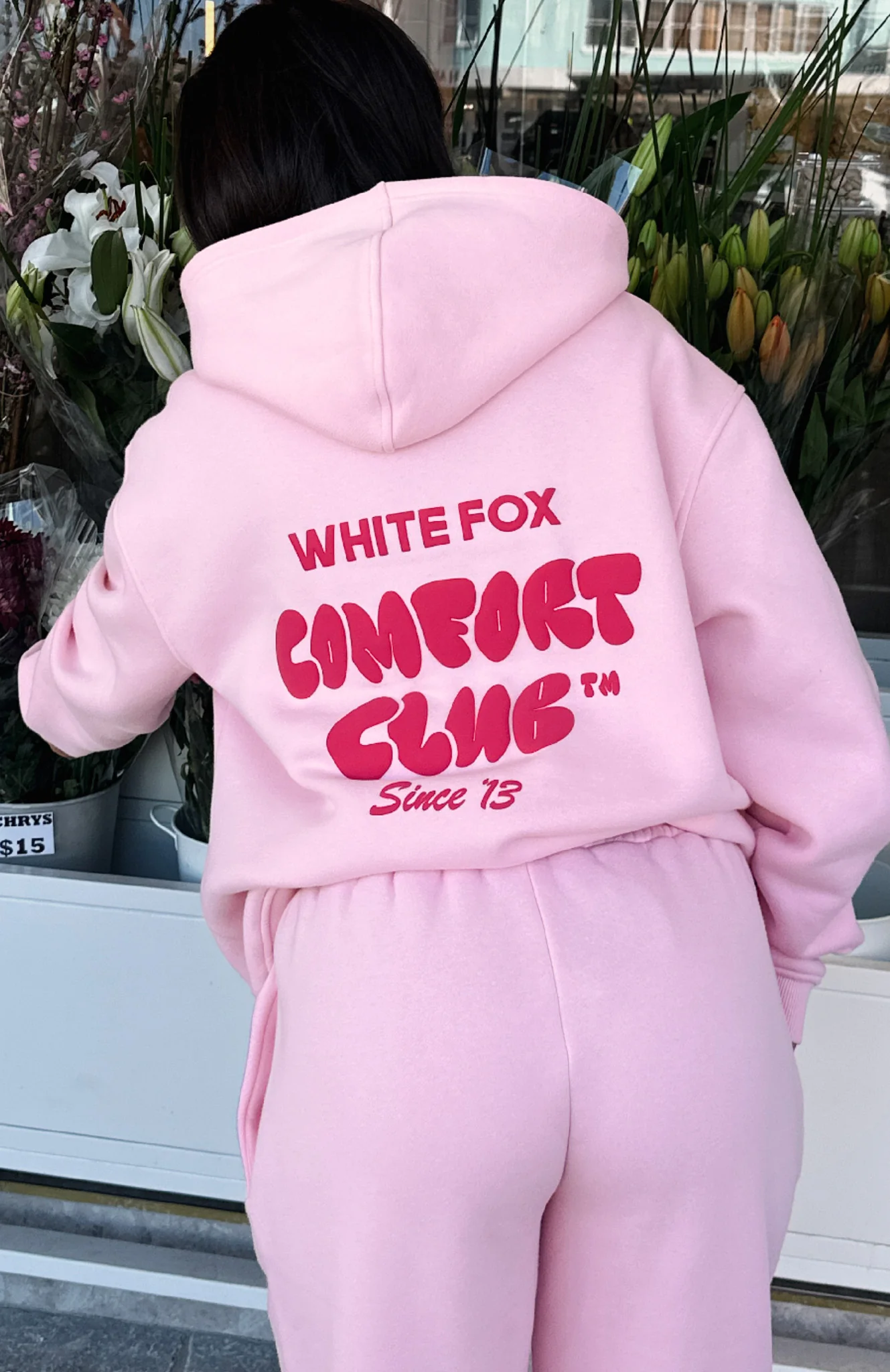 Comfort Club Oversized Hoodie Bon Bon - White Fox Boutique
