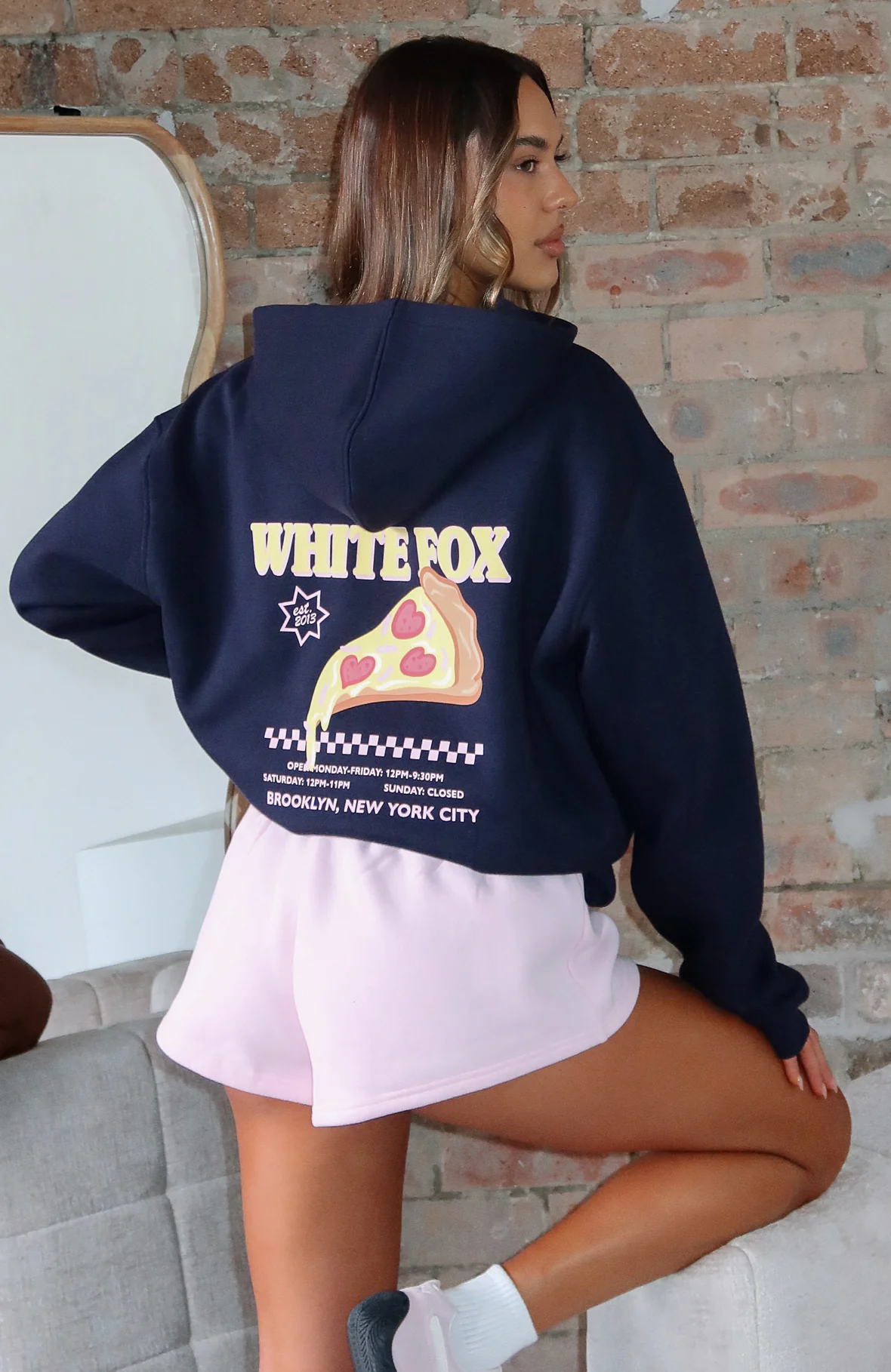 Sweeter Nights Oversized Hoodie Navy - White Fox Boutique