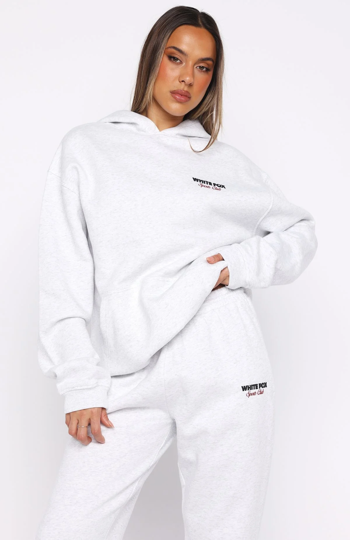Club 14 Izzy Oversized Hoodie Grey Marle - White Fox Boutique