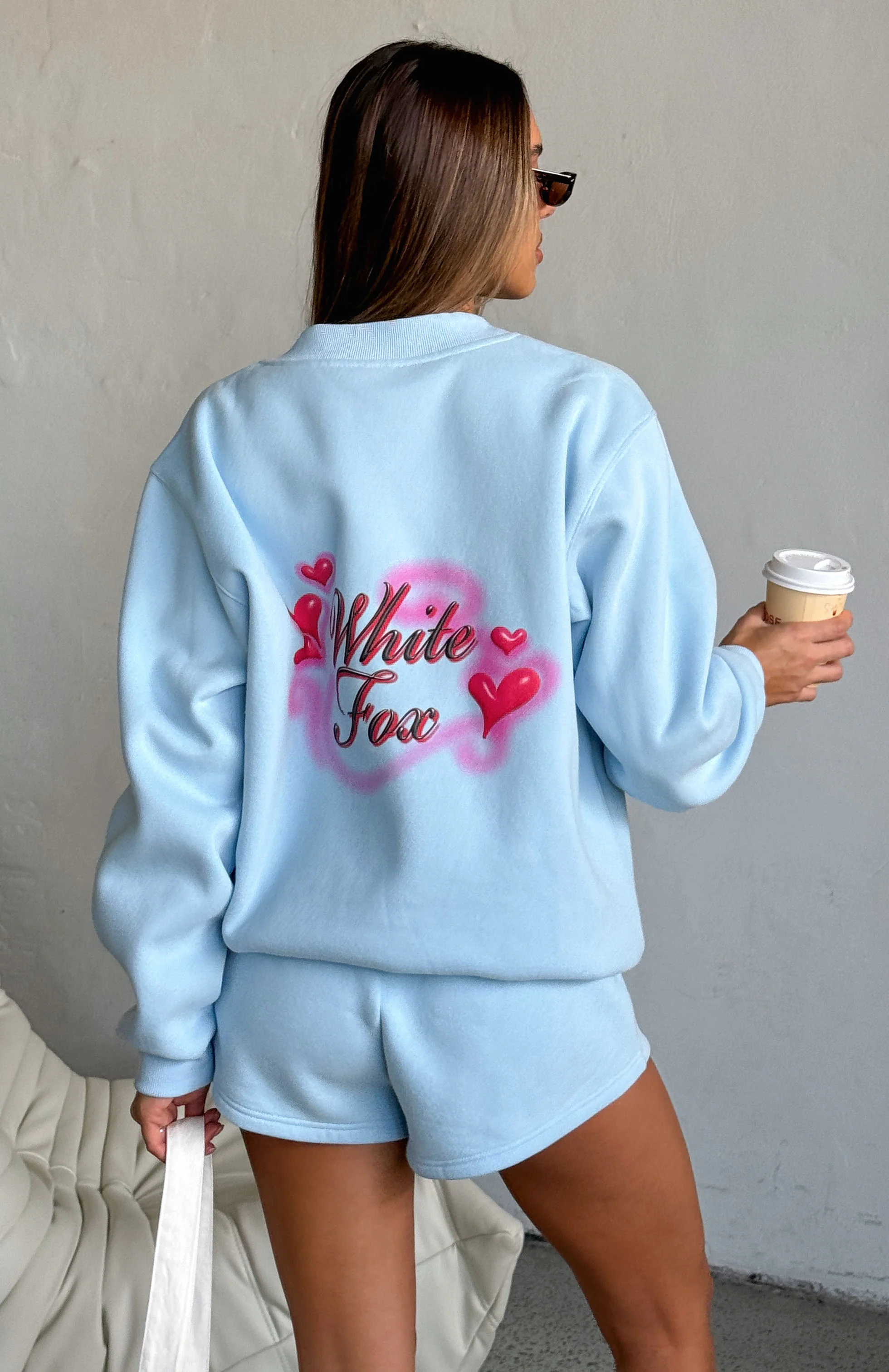 Trouble Maker Oversized Sweater Baby Blue - White Fox Boutique